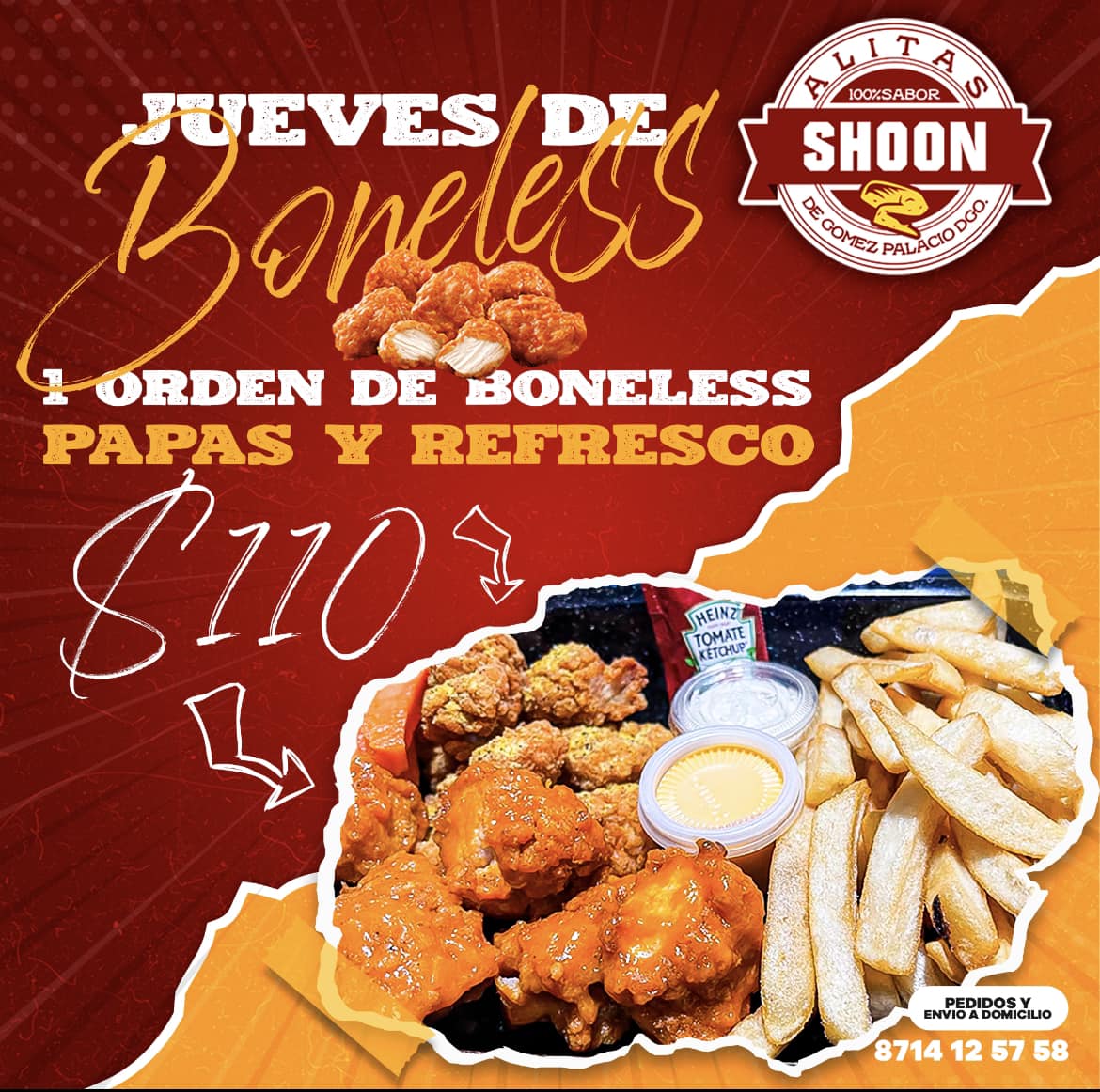 Alitas Shoon - Jueves de Boneless😋😋😋😋 Disfruta de los... | Facebook