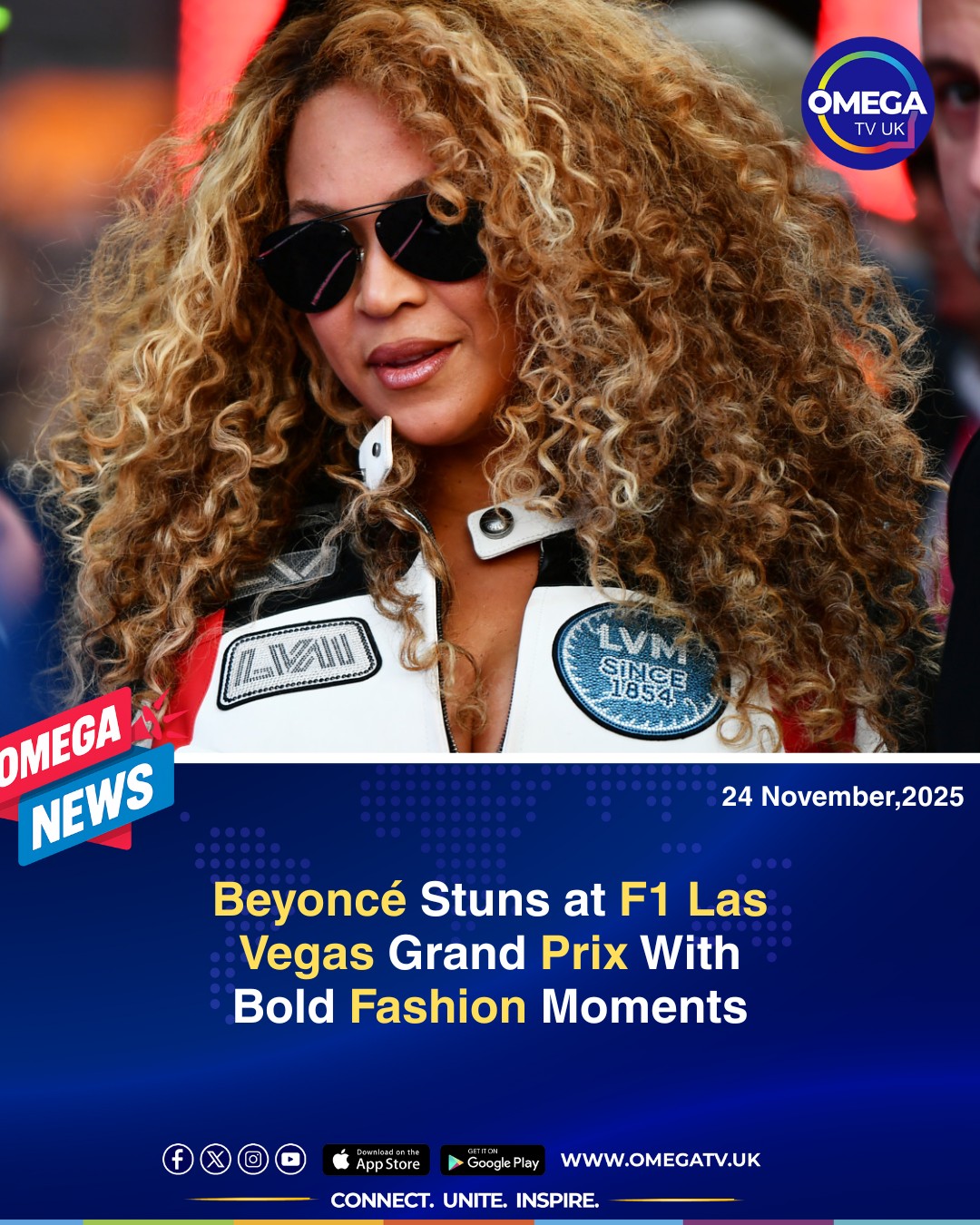 OMEGA - Global superstar Beyoncé lit up the F1 Las Vegas Grand Prix ...