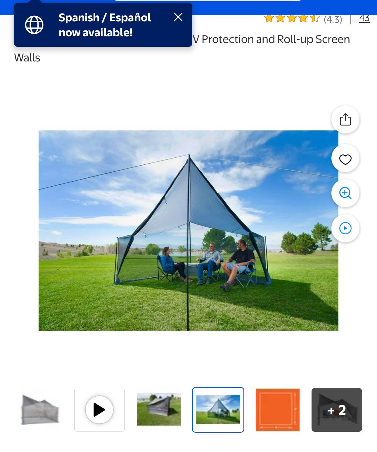 Outdoor Canopy Shelter UV Protection Roll-up Screen Walls - Awnings ...