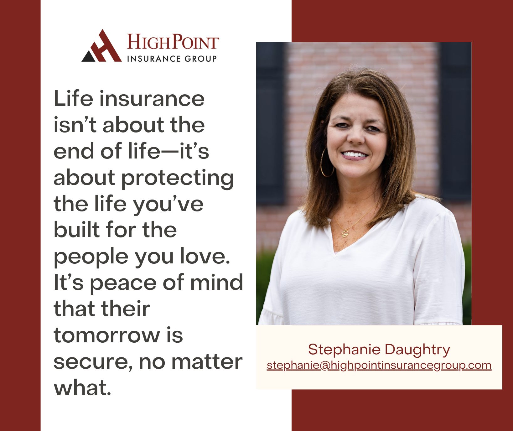 Life insurance isn’t about... - HighPoint Insurance Group | Facebook