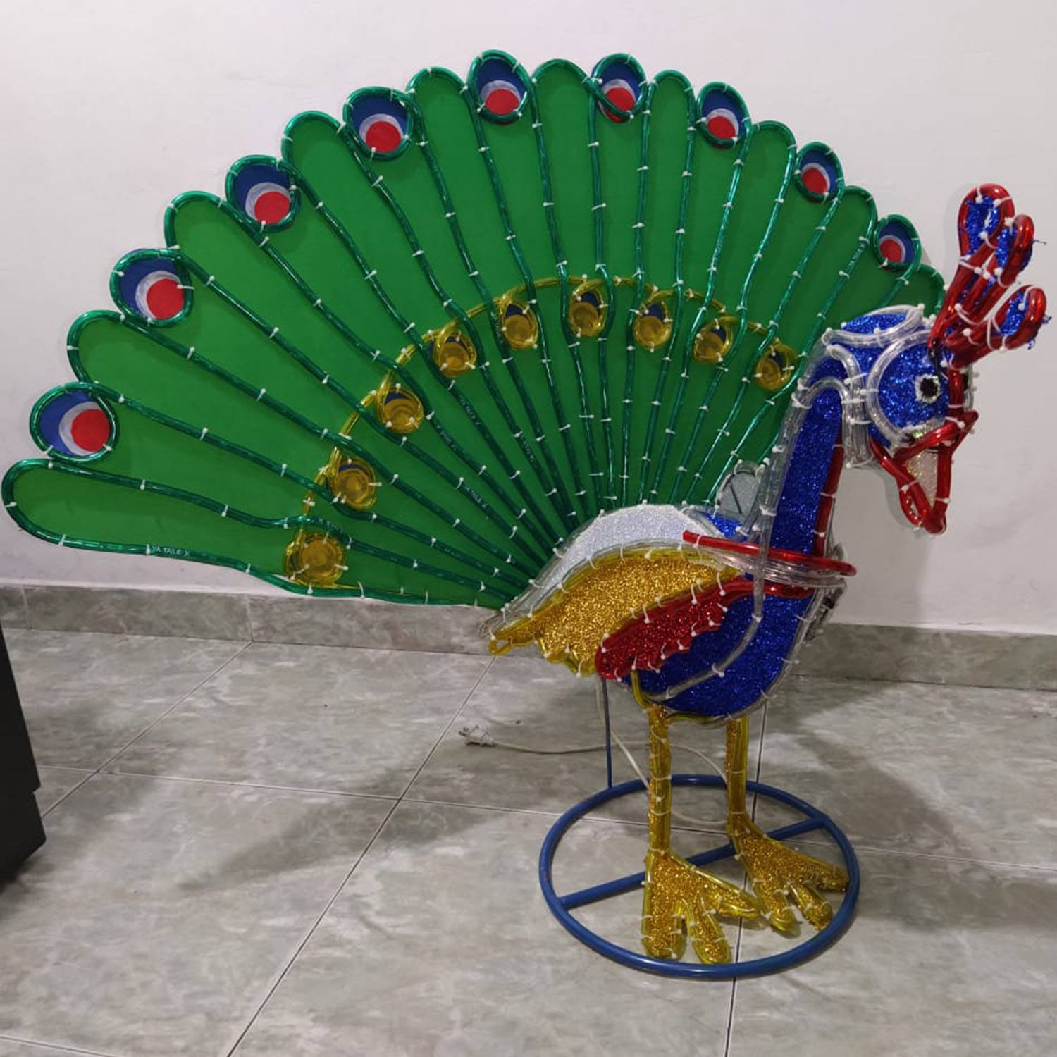 VetoDeportes - Pavo real 3d Realista Adorno Navideño...