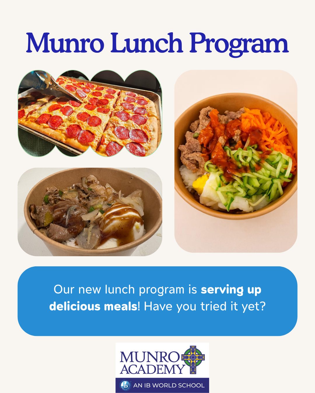 Munro - Our new lunch program is off to a tasty start! 🍴 If you haven’t ...