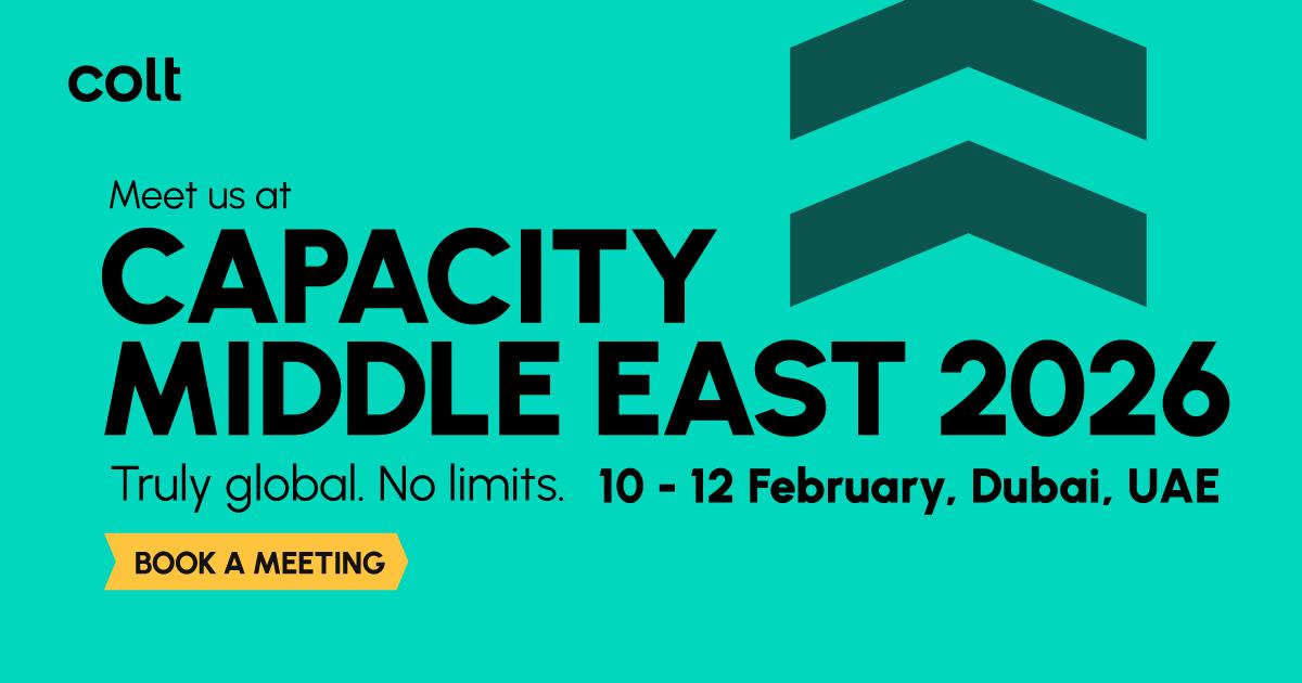 Colt - We’re heading to #CapacityMiddleEast 2026 - where the global ...