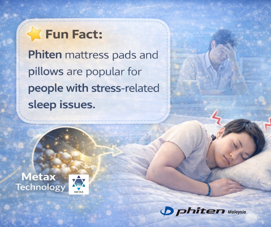 Phiten - Fun Fact for Better Sleep Lovers Did you know? 🌙 . Stress is ...