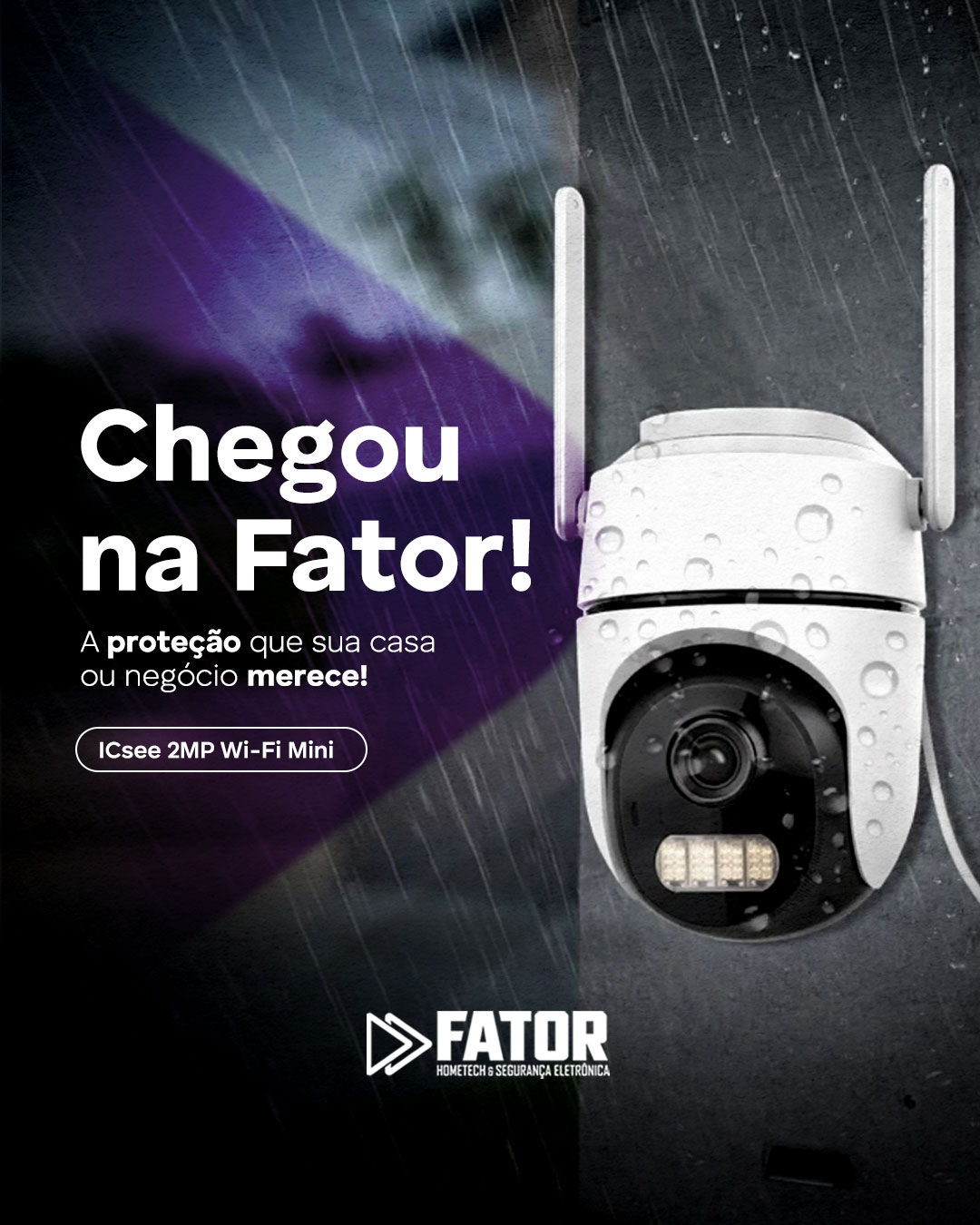 Fator - 📢 Chegou na Fator Hometech! 🛡️ ICsee 2MP Wi-Fi Mini Câmera de ...