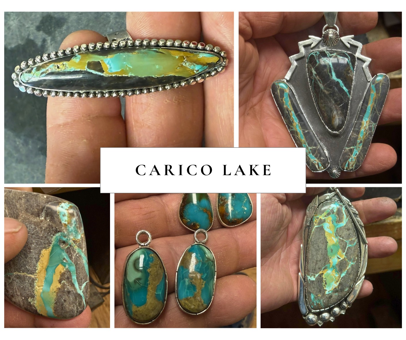 Carico Lake turquoise jewelry at Wichita Gold & Jewelry