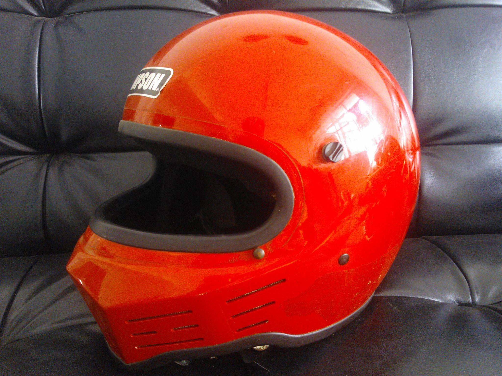 VINTAGE SIMPSON M32 Motorcycle HELMET 1980 73/4 ยาย 18000