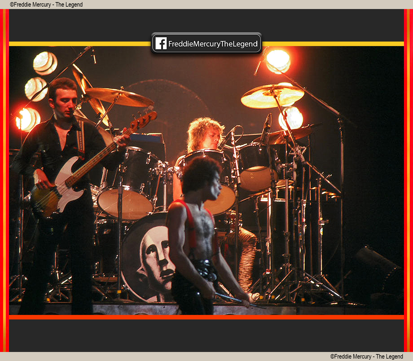 Queen live on stage on the North American 