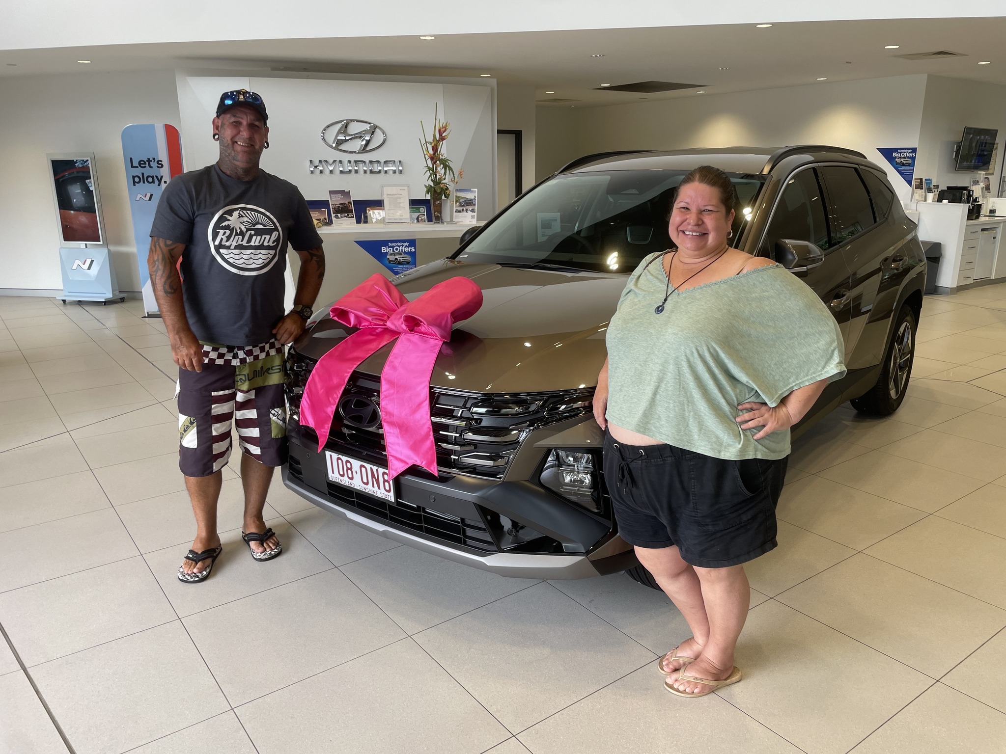Trinity - Lorraine on the showroom at Trinity Hyundai with her Hyundai ...