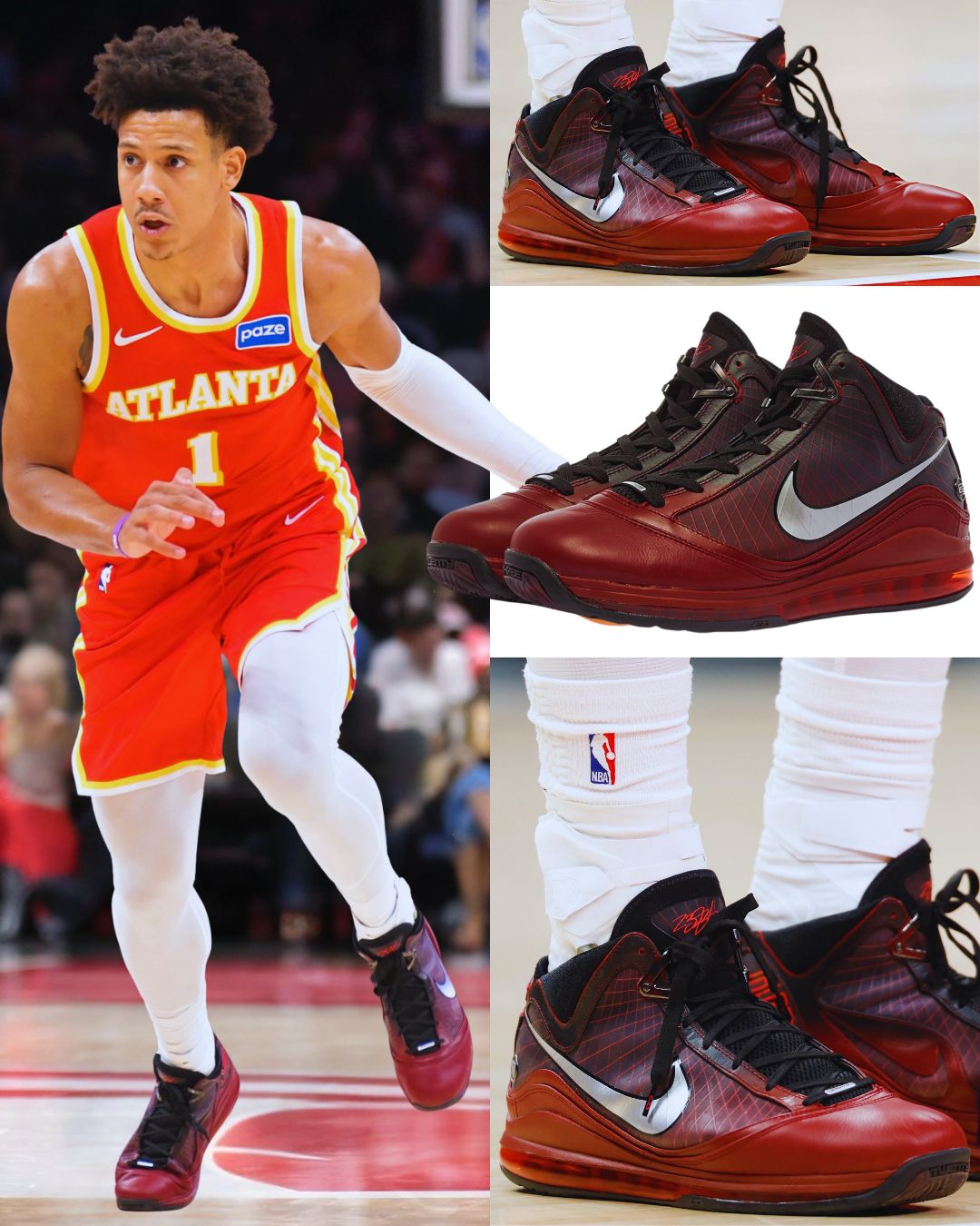 Jalen Johnson brings out the classic Nike Air Max LeBron 7