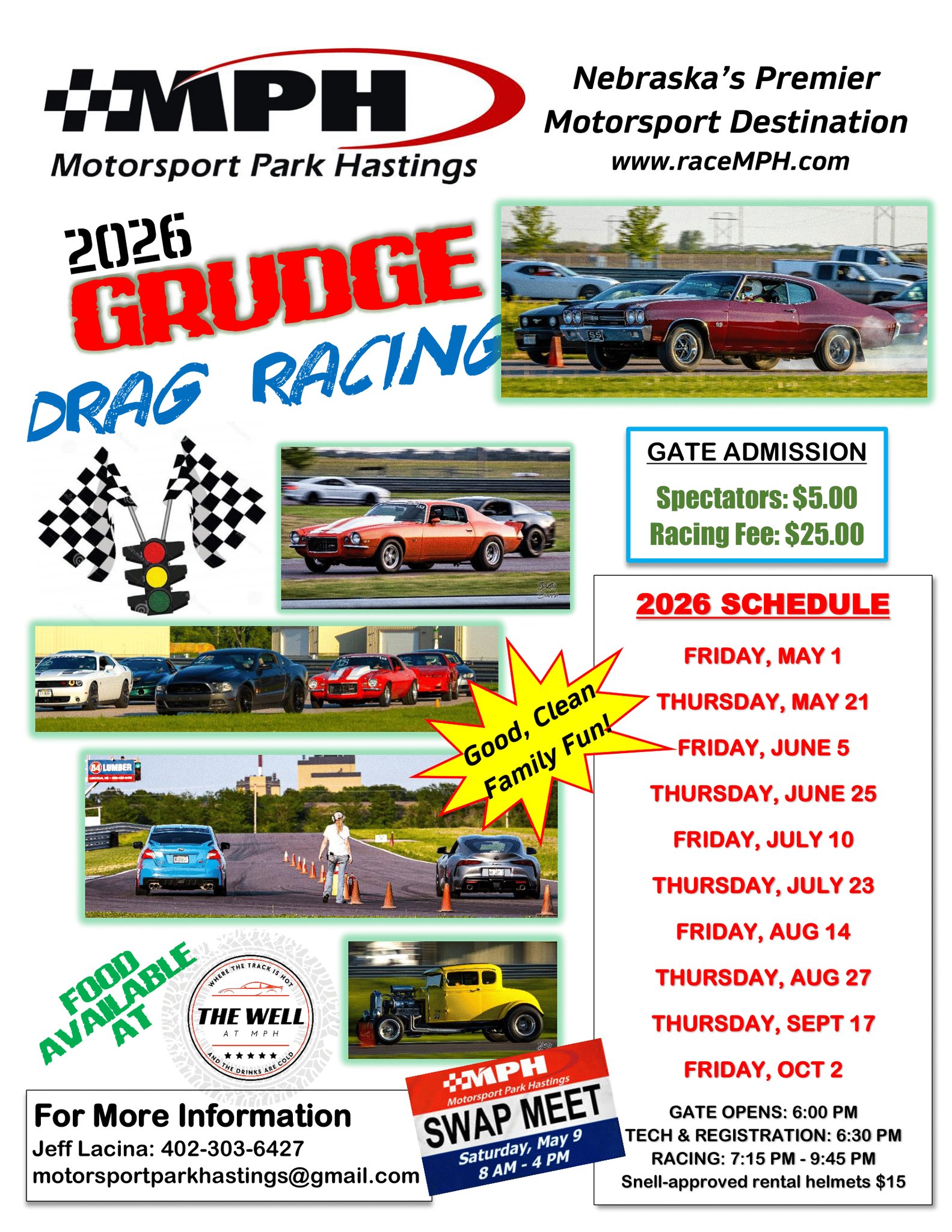Jeff Lacina - 2026 MPH Grudge Drag Racing schedule - these... | Facebook
