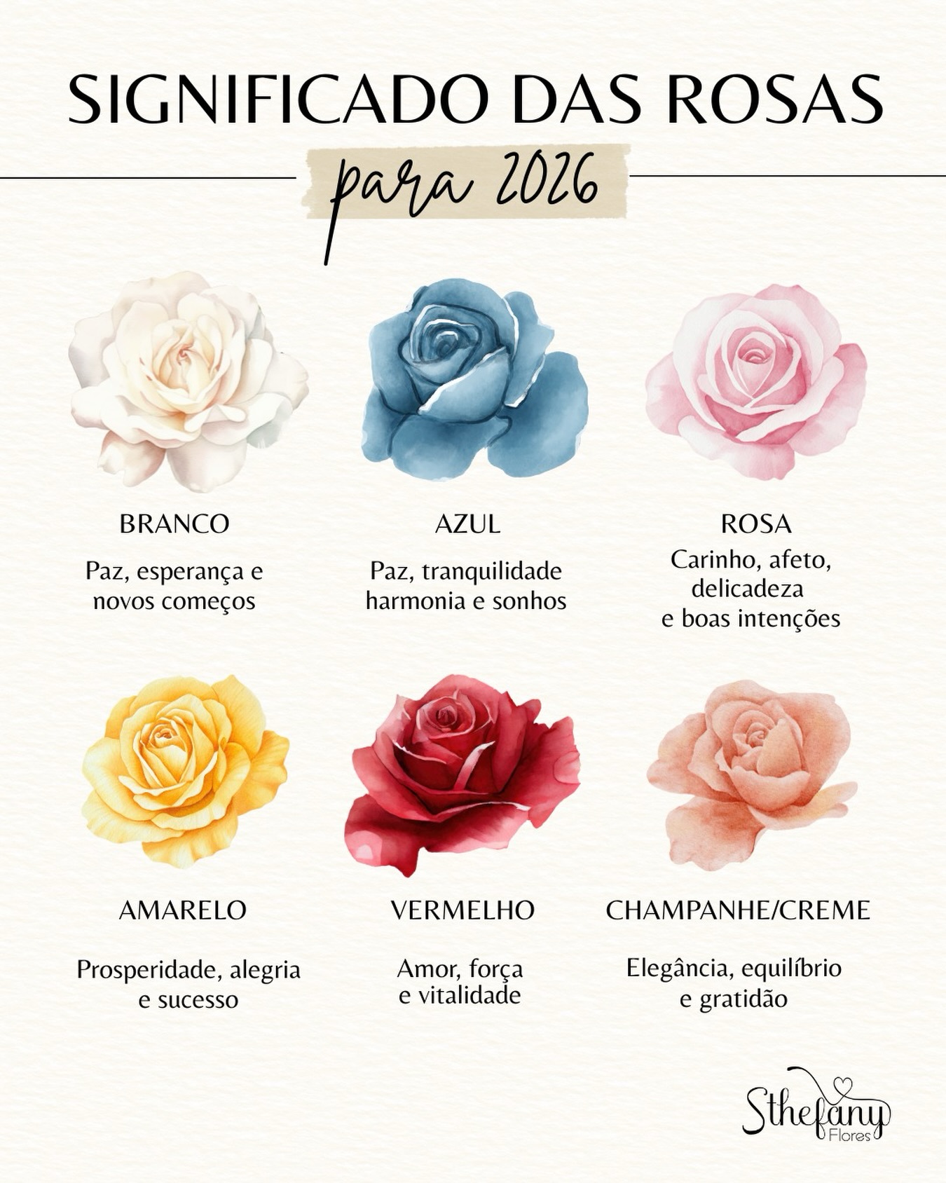 Sthefany - Cada cor de rosa carrega um significado especial 🤍 Para 2026 ...