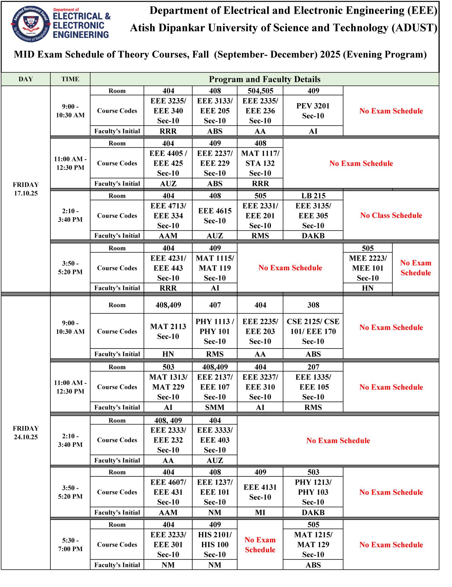 Department - 📋 𝐒𝐂𝐇𝐄𝐃𝐔𝐋𝐄 of 𝐌𝐈𝐃 𝐄𝐱𝐚𝐦𝐢𝐧𝐚𝐭𝐢𝐨𝐧𝐬 𝐨𝐟 𝐅𝐚𝐥𝐥 𝟐𝟎𝟐𝟓 ️ 𝐄𝐯𝐞𝐧𝐢𝐧𝐠 ...