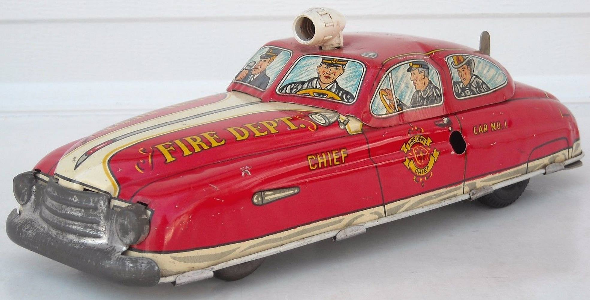 Vintage Nomura fire chief toy car