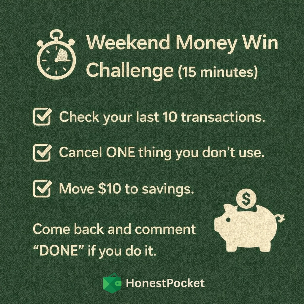 HonestPocket - Weekend Money Win Challenge (15 minutes) ⏱️ Check your ...