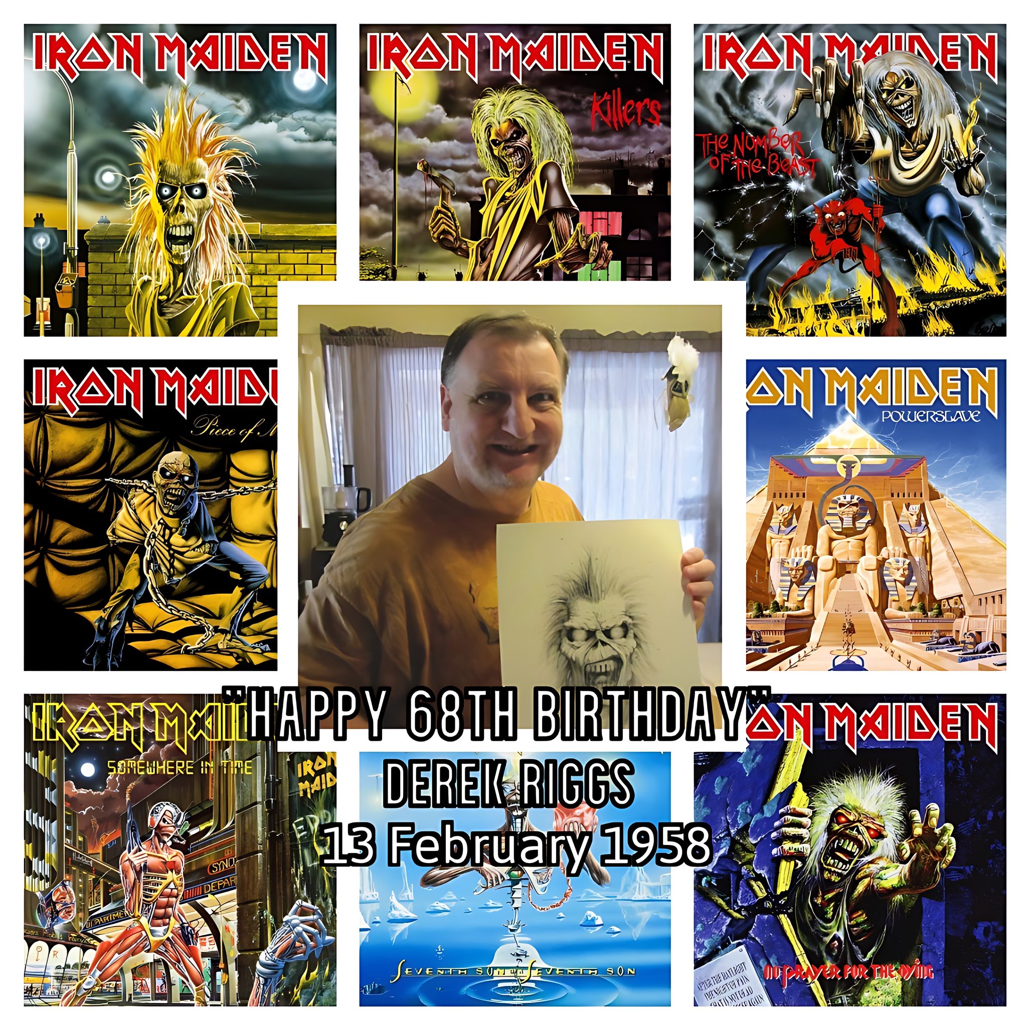 Fans - 🎊🎈Happy 68th Birthday! 🎂 to Derek Riggs Creator of Eddie. The ...