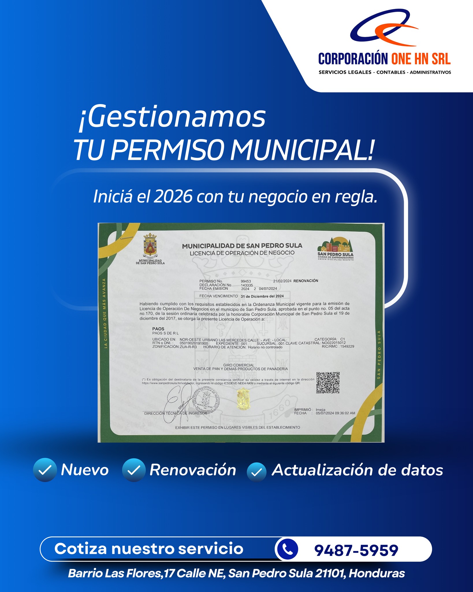 Corporacion One Hn Srl | San Pedro Sula
