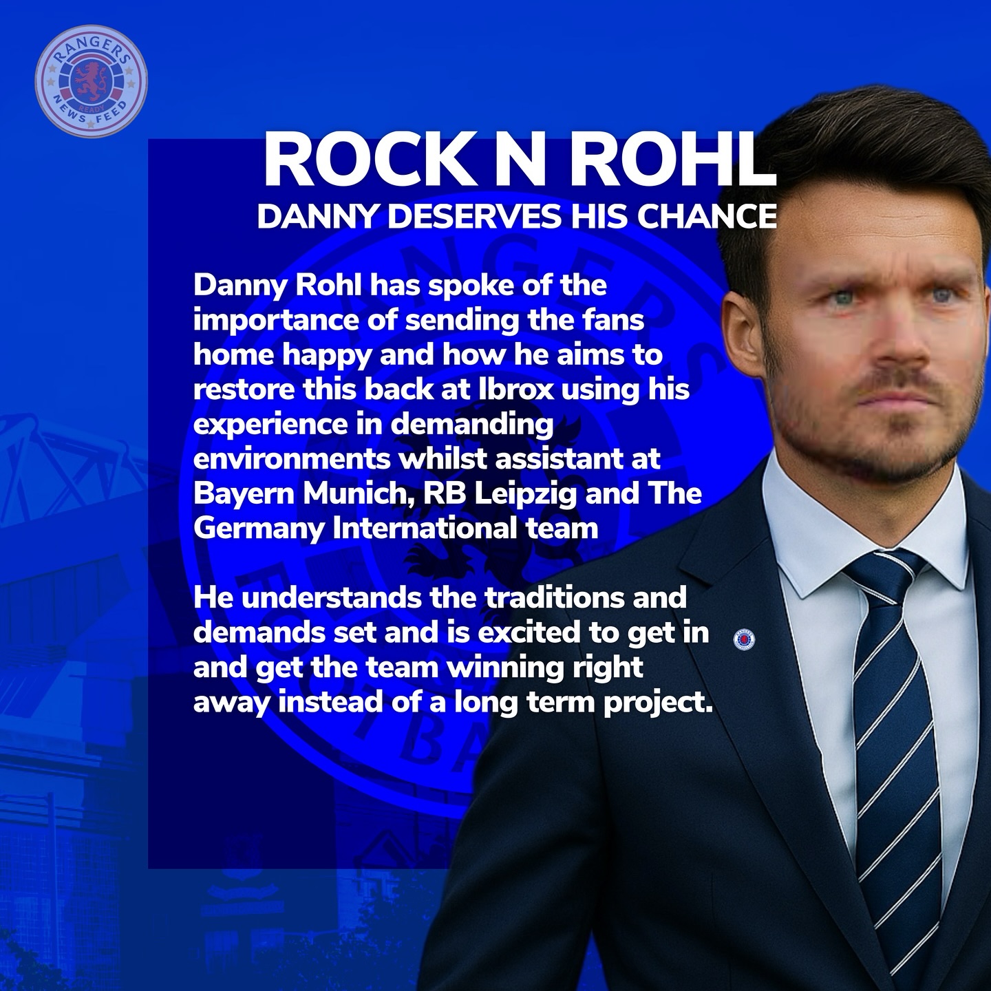 Rangers - 🆕 Danny Röhl – First Words as Rangers Manager • The ...