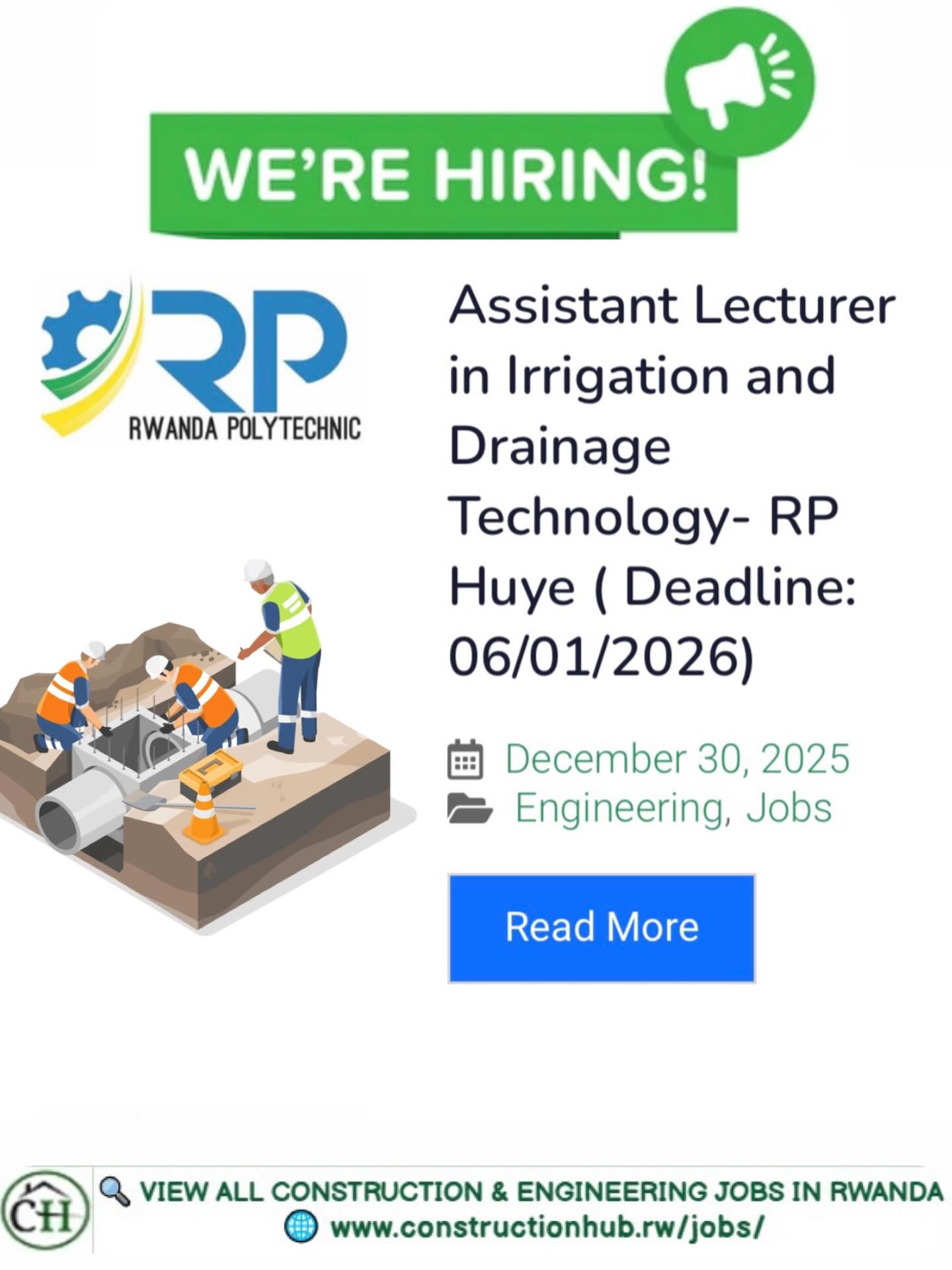 📢 Career Opportunity – Rwanda 🌿... - ConstructionHub.rw | Facebook