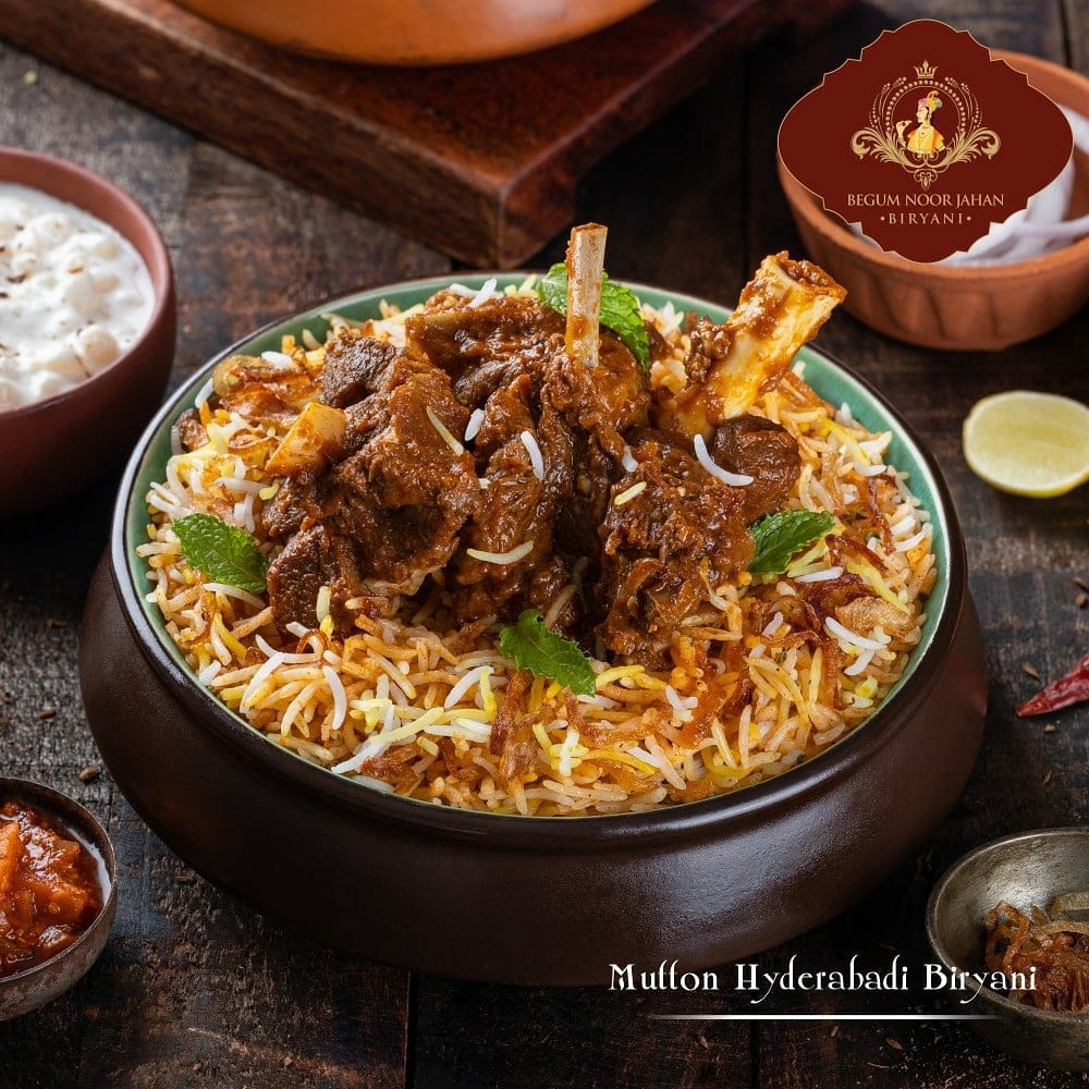 Begum Noor Jahan Biryani - Our flavoursome Mutton Hyderabadi Biryani is ...