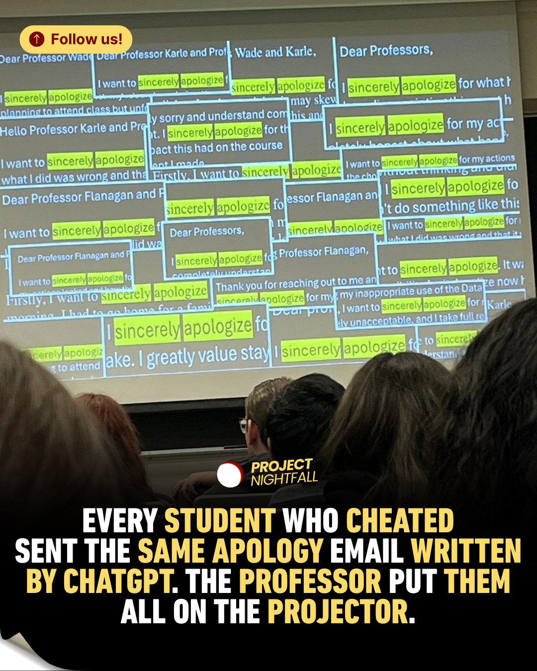 Cheated on the test and cheated on the... - Project Nightfall | Facebook