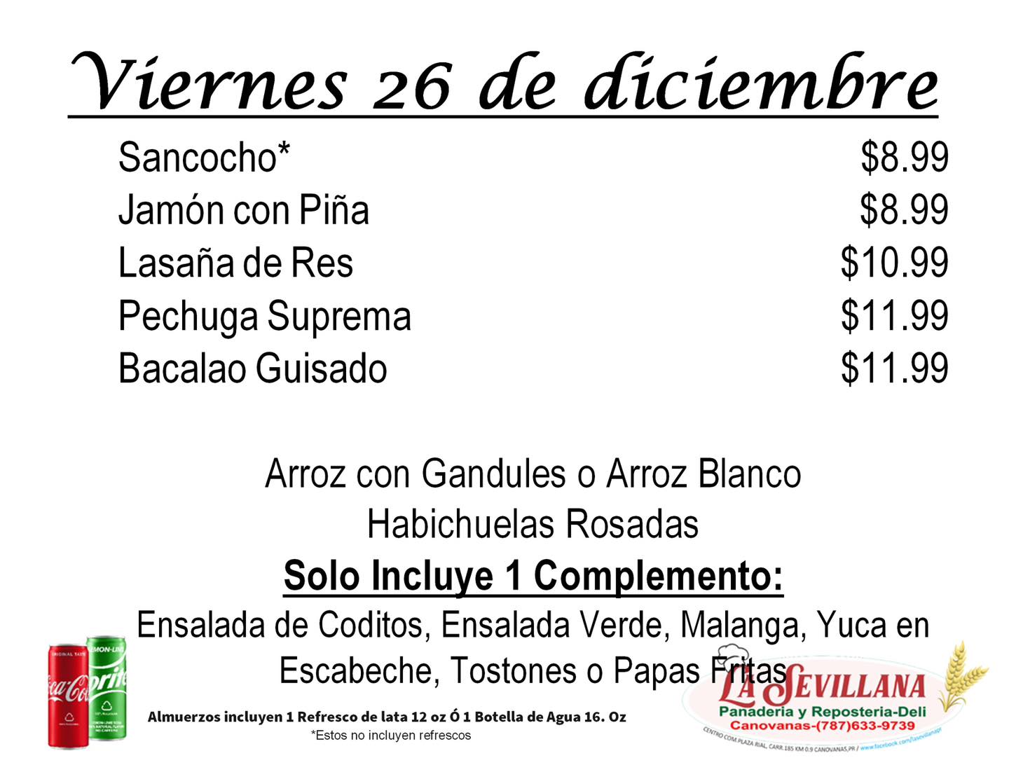 La - 🥘 Menu 26 Diciembre 2025 Centro Comercial Plaza Rial Canovanas PR ...