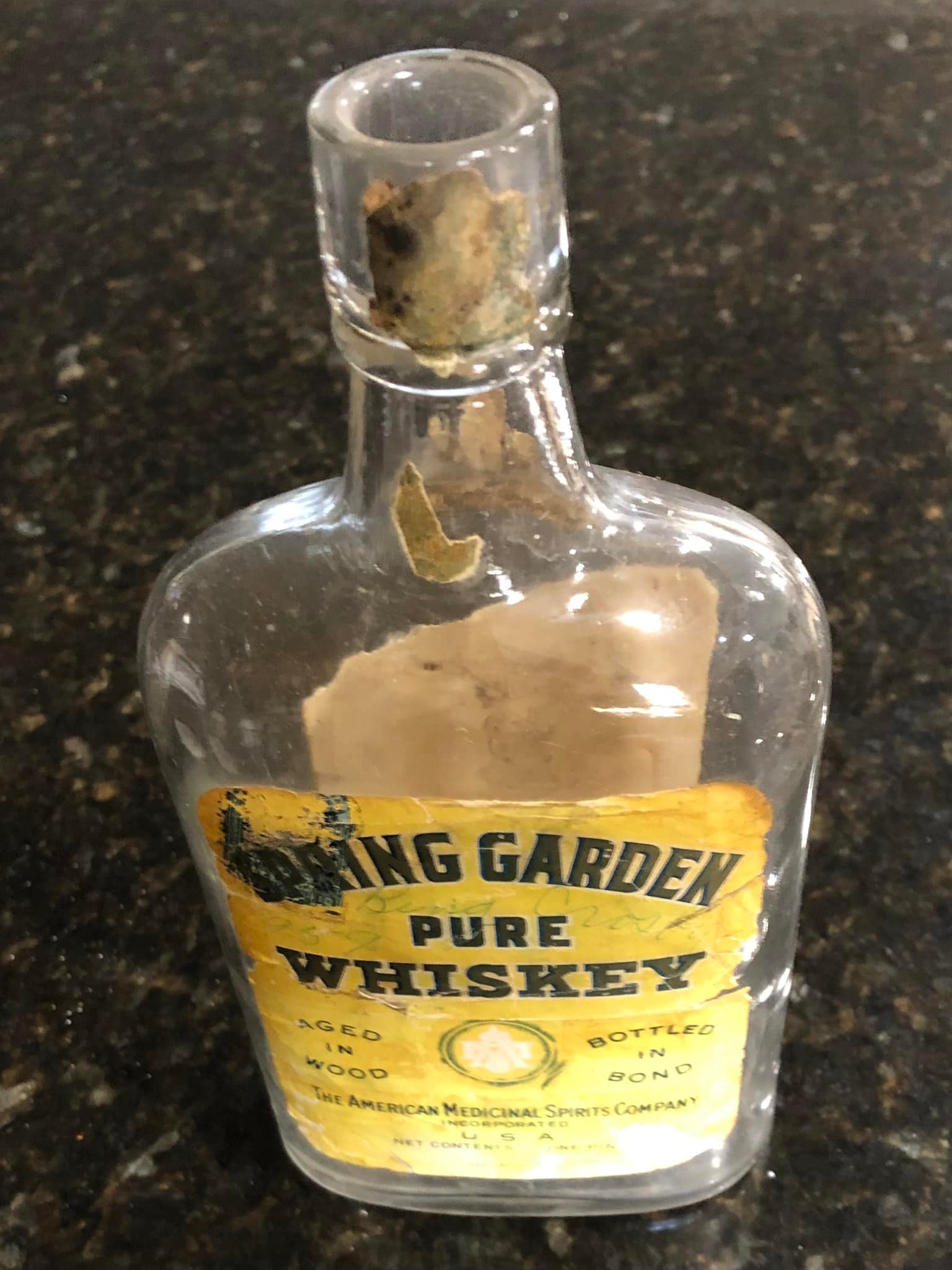 Bing Crosby signed whiskey bottle from 1959
