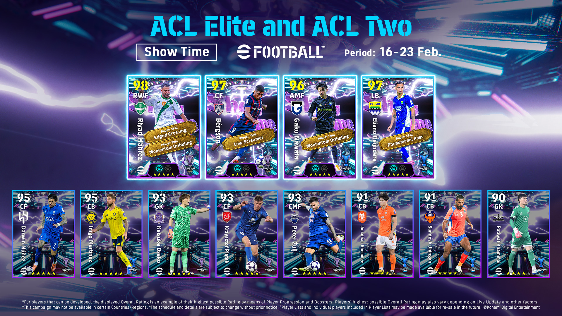 eFootball - ACL Elite & ACL Two’s finest are here 🌏 Show Time welcomes ...