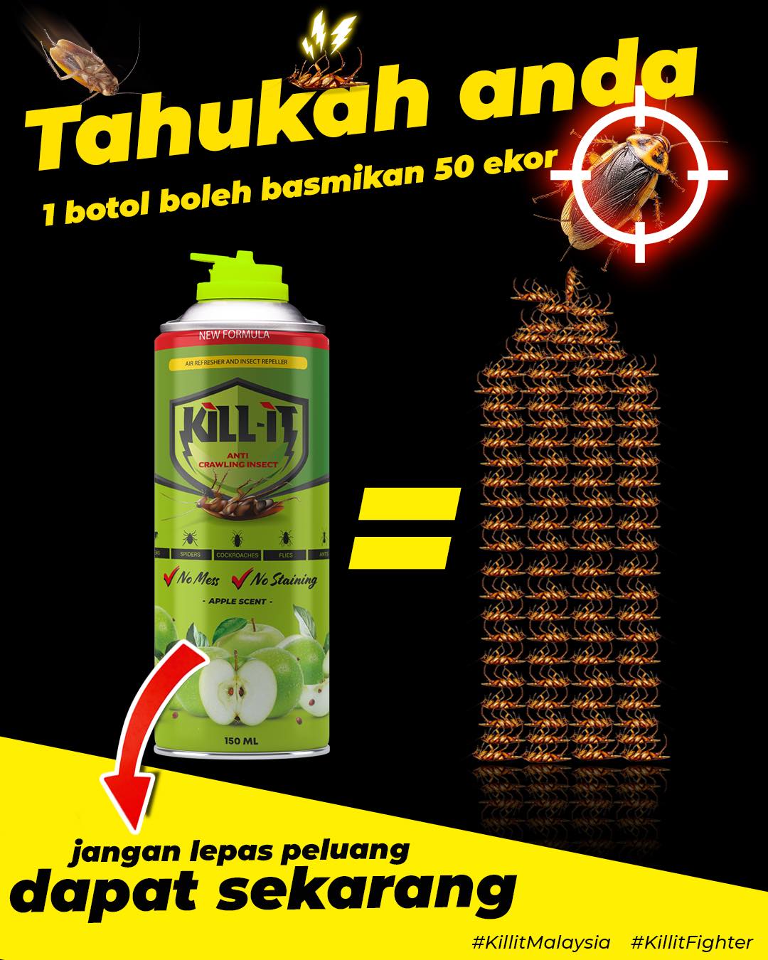 Kill-it - Tahukah anda? 1 botol Kill-It boleh basmikan sehingga 50 ekor ...