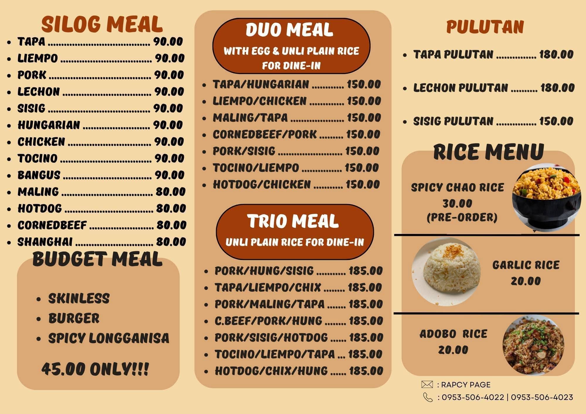 Rapcy - ‼️OPEN ‼️OPEN ‼️ PM LANG SA AMIN PAGE!!! LAHAT NG SILOG MEALS ...