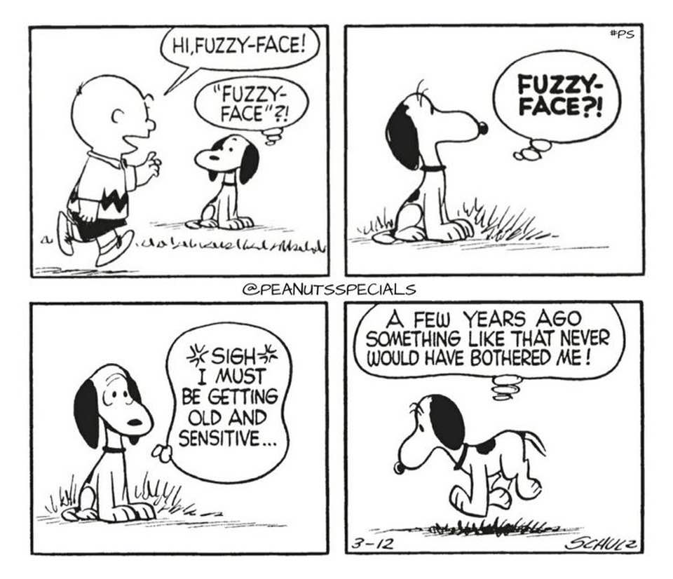 Snoopy having a bad hair day