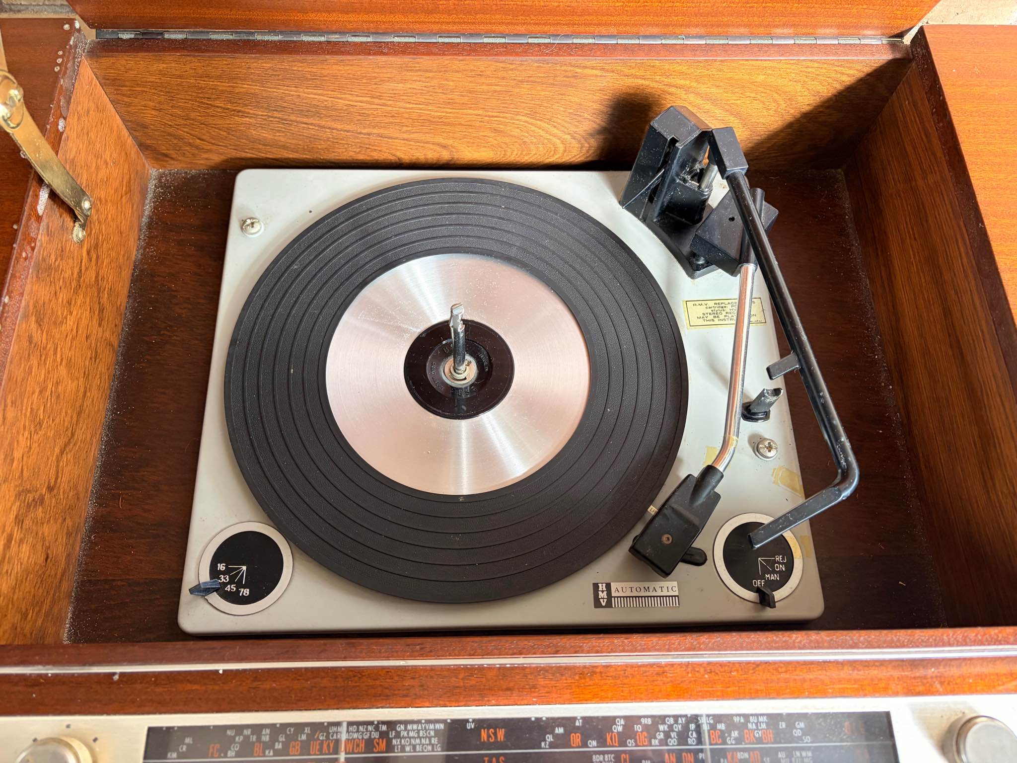 Make an offer 1960s HMV Rhapsody Radiogram Mid Century Record Player ...