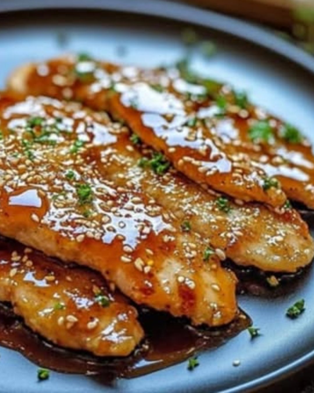 Délices - 🍯 Escalopes de Poulet Caramélisées à l’Ail, Miel et Sauce ...