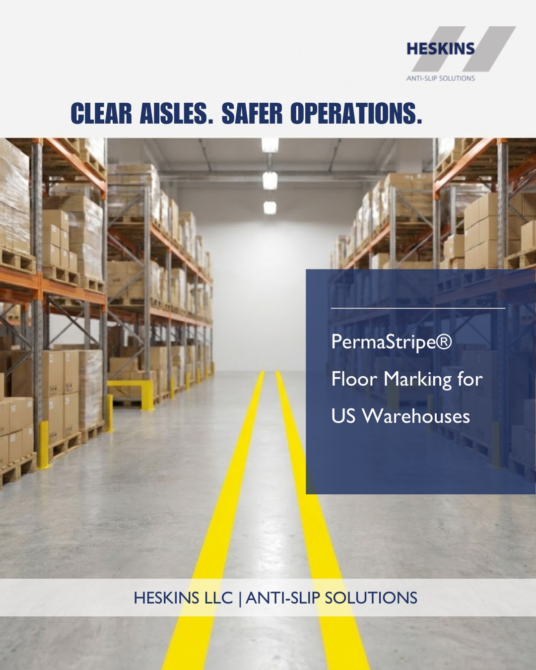 Heskins - 🏠 Clear aisle marking plays a major role in warehouse safety ...