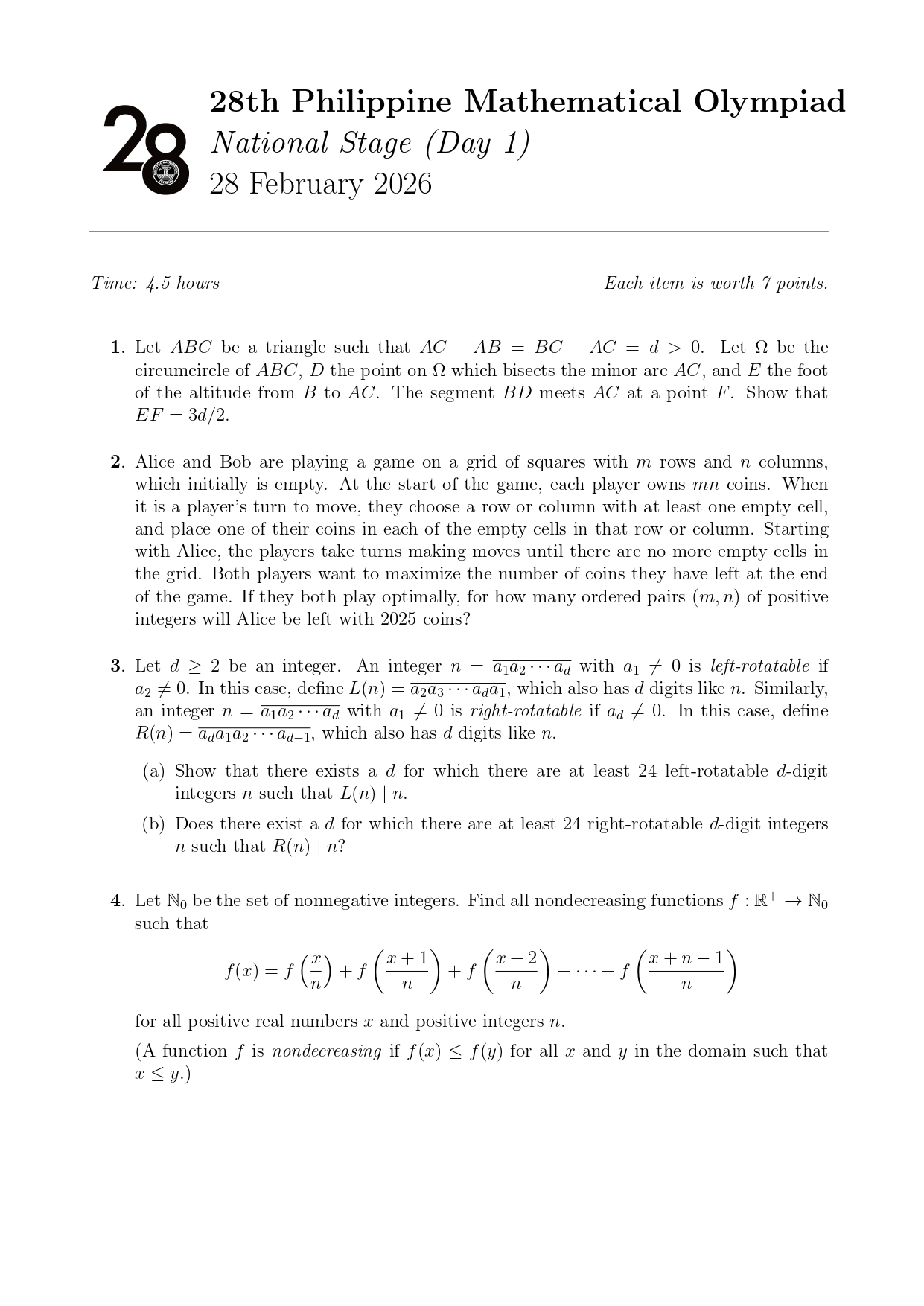 Philippine - The DepEd advisory on the 25th Philippine Mathematical ...