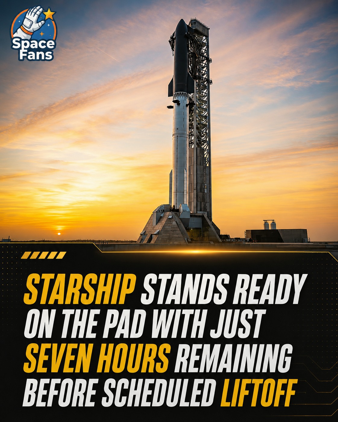 嵐 ALL or  NOTHING  Starship Countdown The countdown is getting real. Starship is standing tall on the