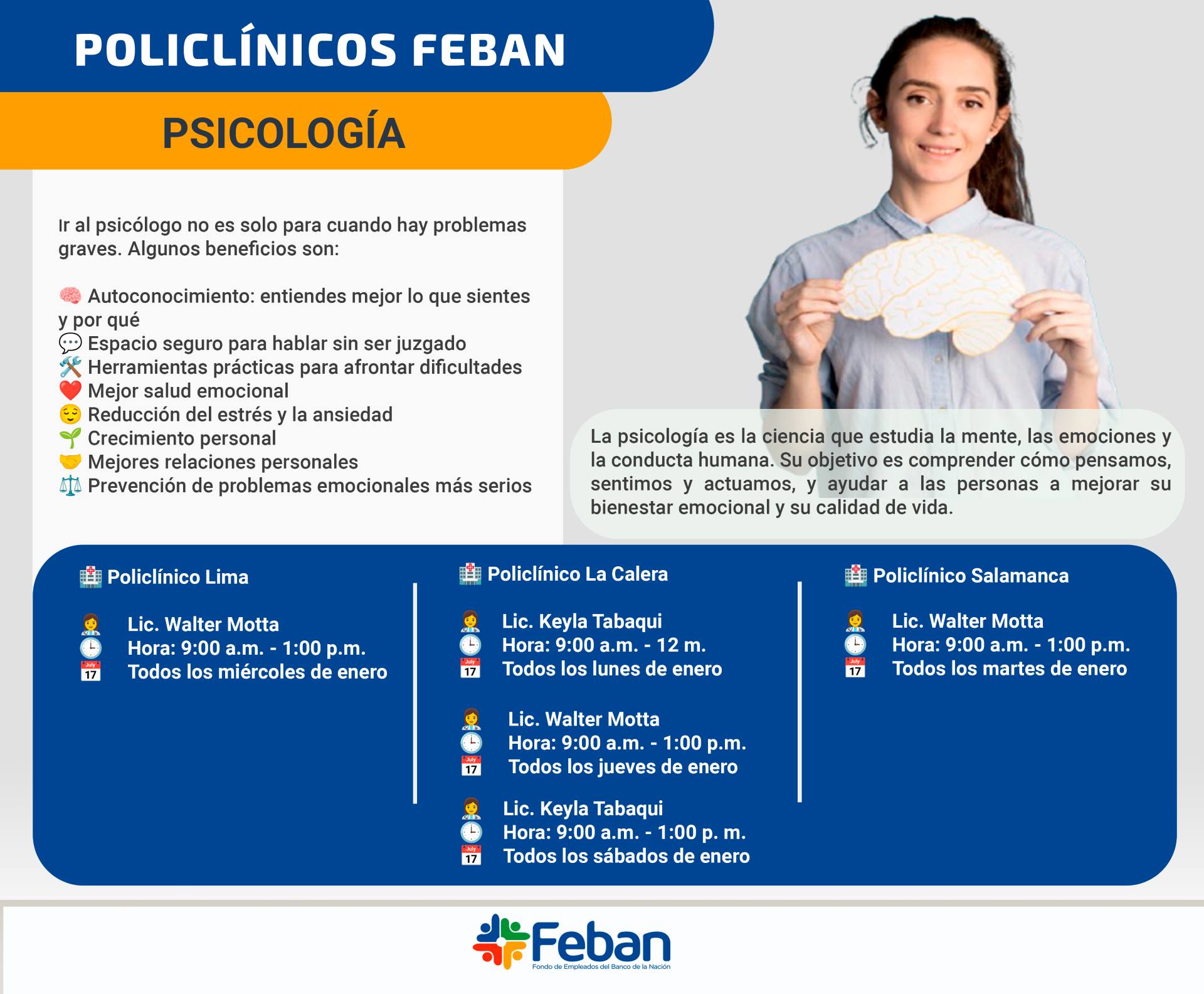FEBAN - 🧠💙 Tu salud mental también importa Hablar con un psicólogo te ...