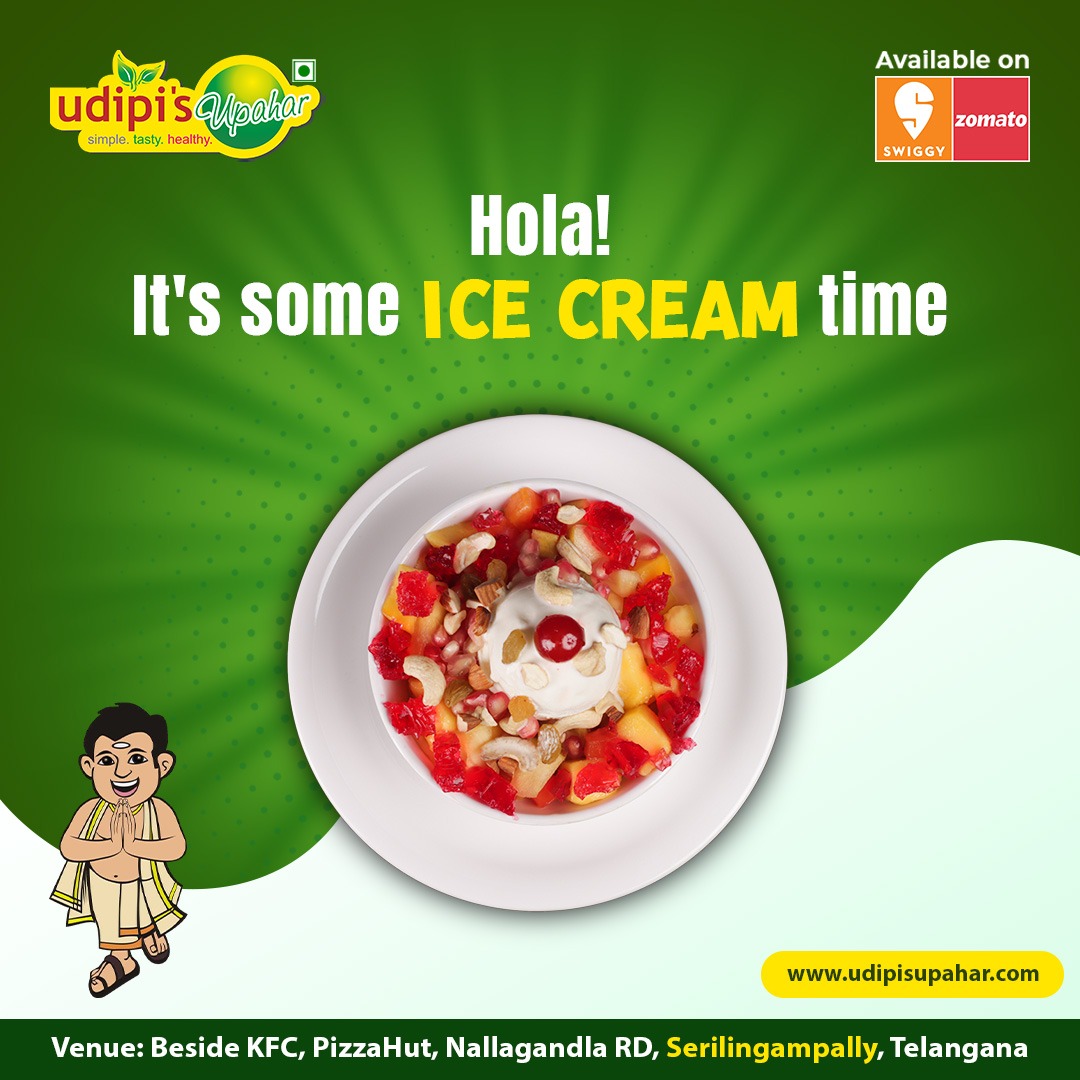 Who doesn't like ice cream?... - Udipi's Upahar Lingampally | Facebook