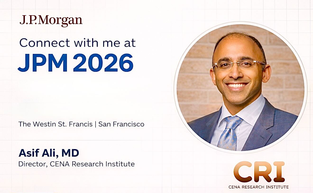 Houston - Dr Asif Ali will be attending and speaking at JPM Healthcare ...