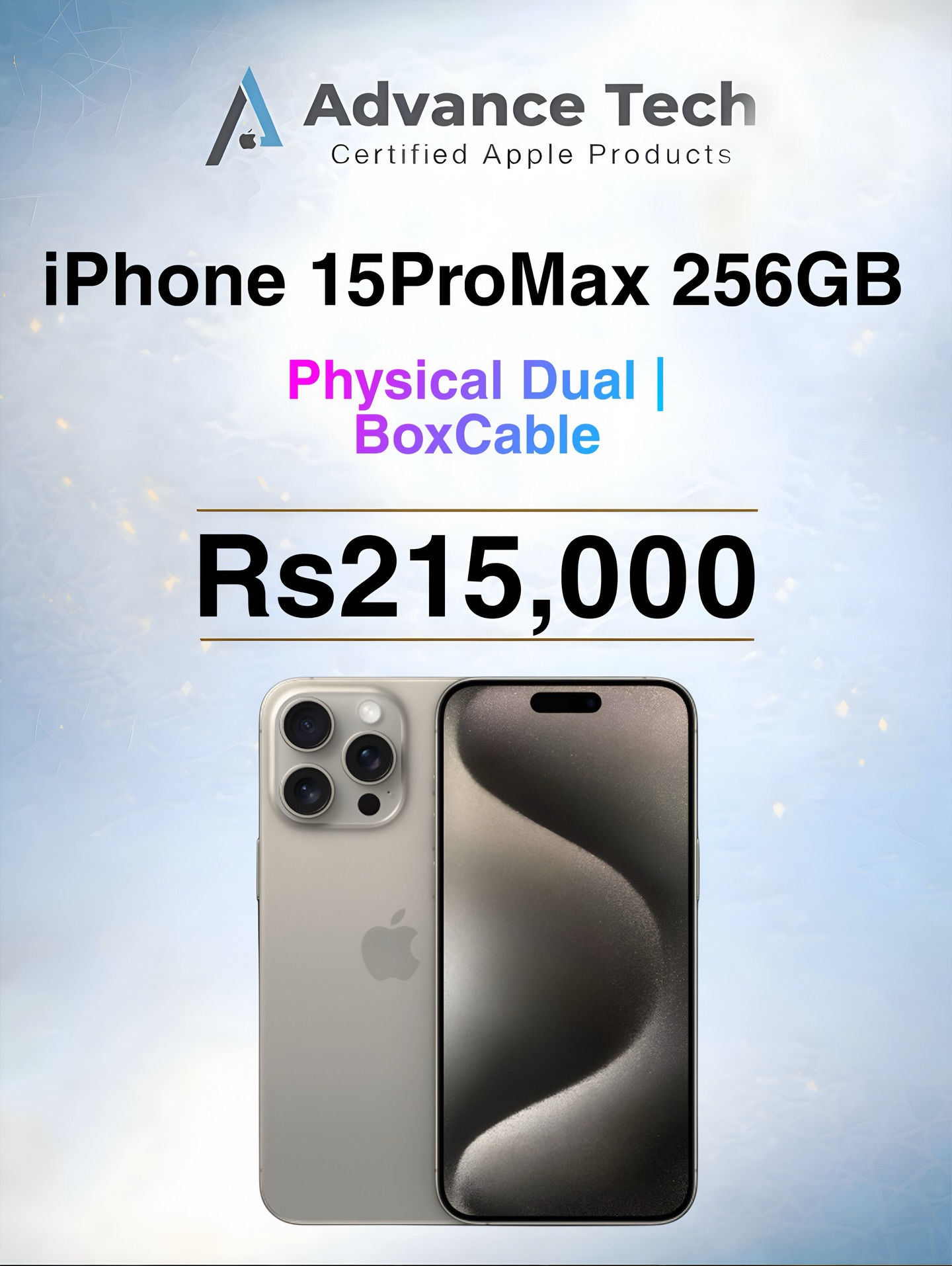 iPhone 15 Pro Max 256GB Non-PTA ? Physical Dual SIM | 87% Battery 