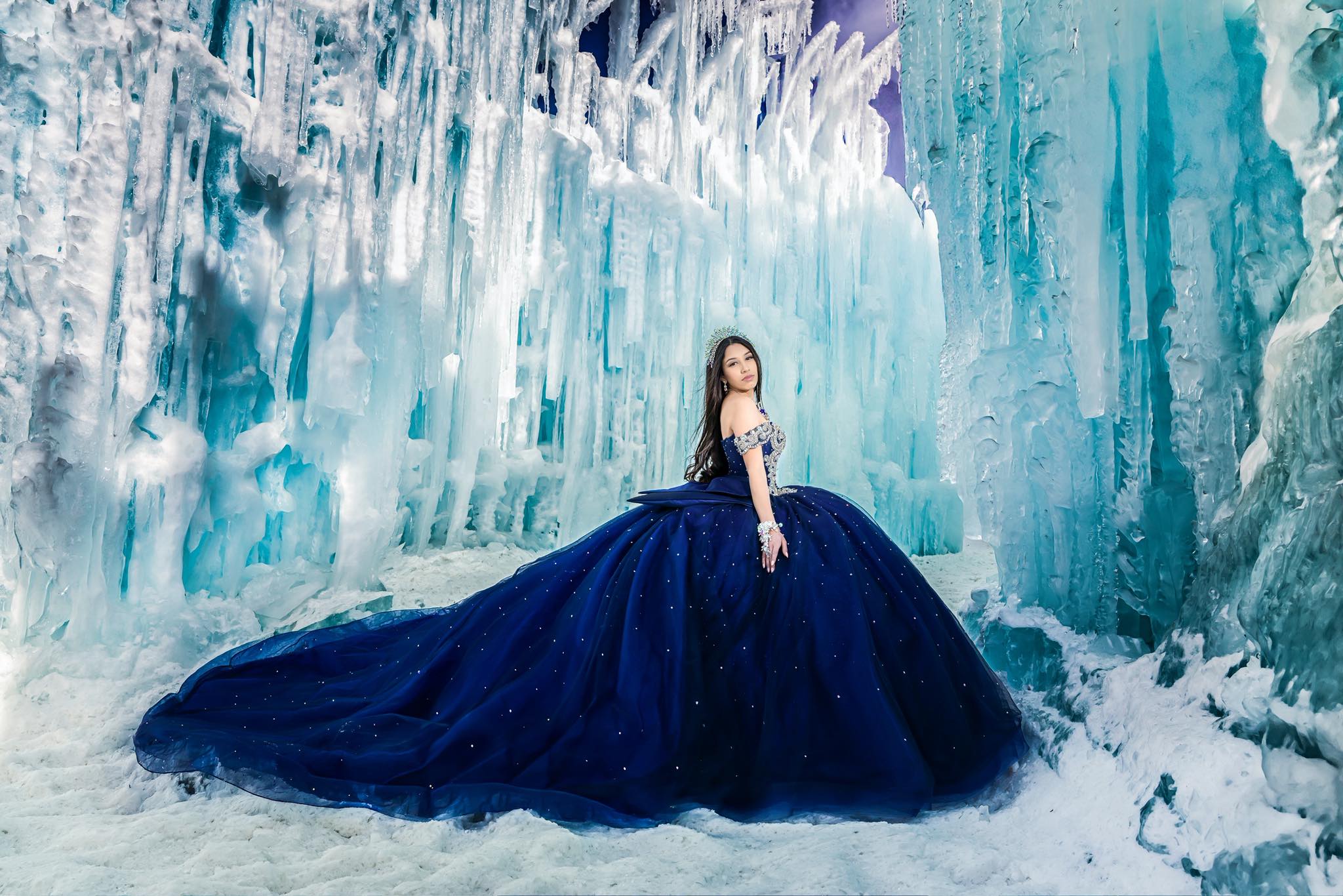 winter wonderland quinceanera dress choice for theme and start creating right sunlight Long Formal Mermaid Slit Pre-order:32
