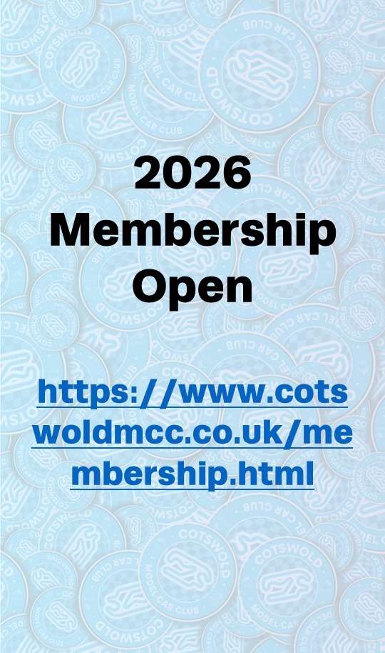 We are pleased to announce 2026... - Cotswold Model Car Club | Facebook