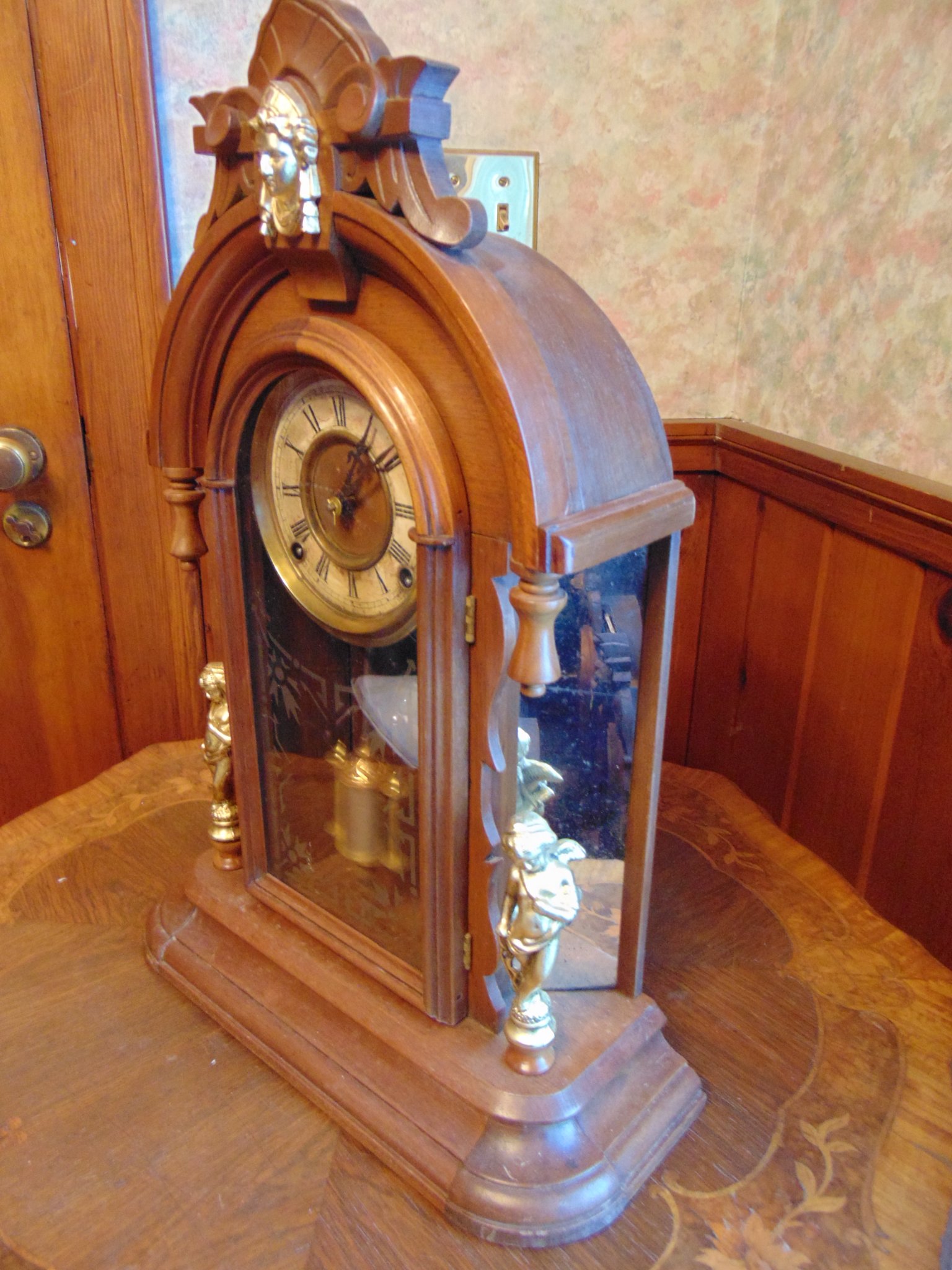 EN Welch Mirrored Cupid 8DayShelf Clock 1890's - Desk, Mantel & Shelf ...