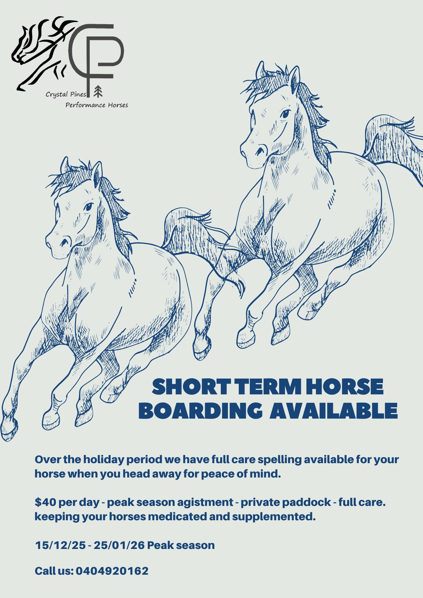 Curated visual reference: Horse Board Condos Available Reference: Crystal Pines Performance Horses