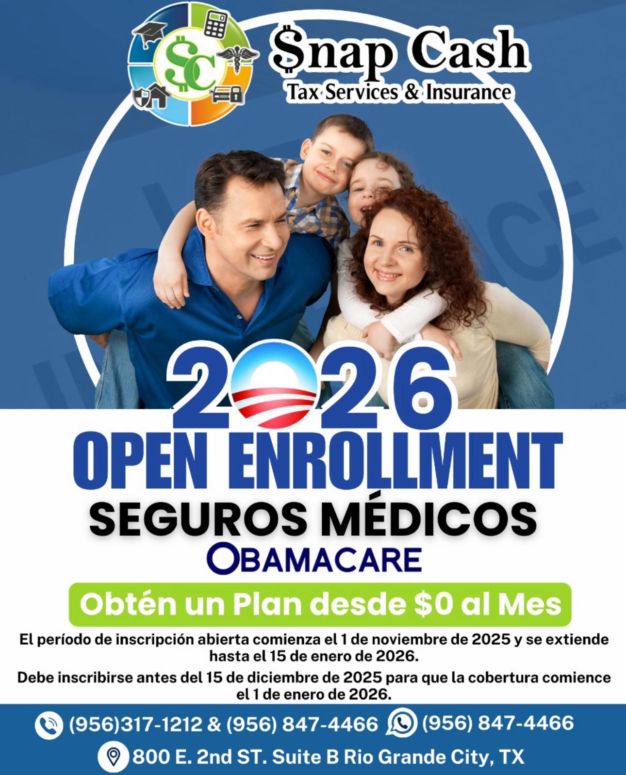 Snap Cash Tax Services & Insurance | Rio Grande City TX