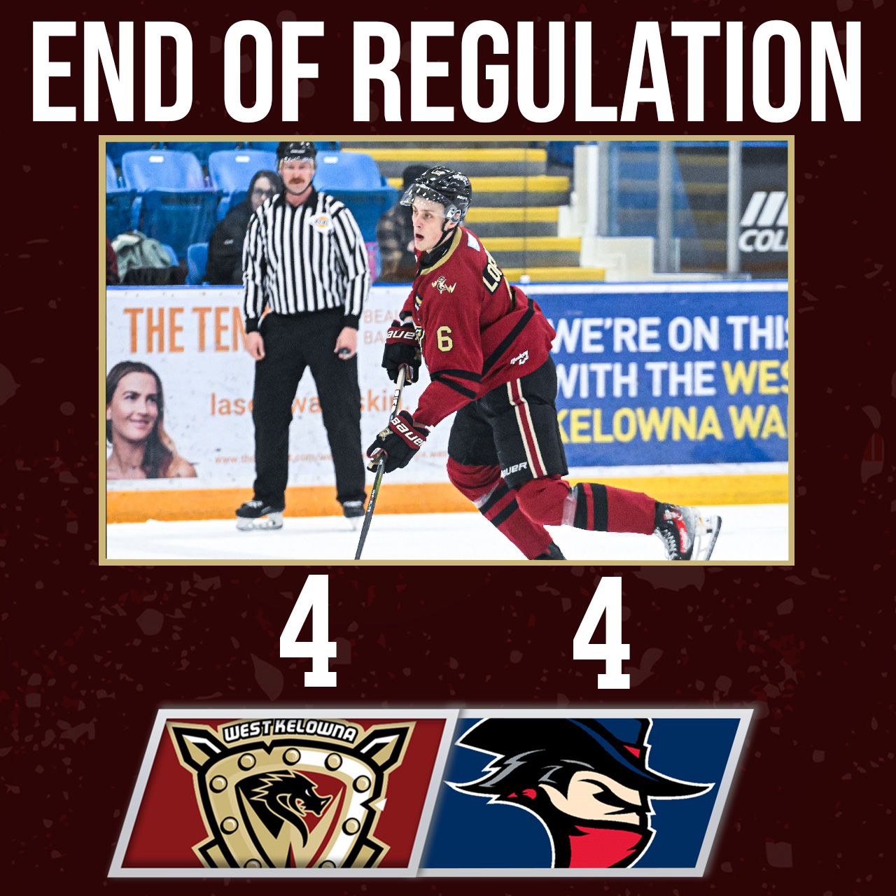 West - LOF TIES IT WITH 70 SECONDS LEFT IN THE THIRD, AND WE'RE HEADING ...