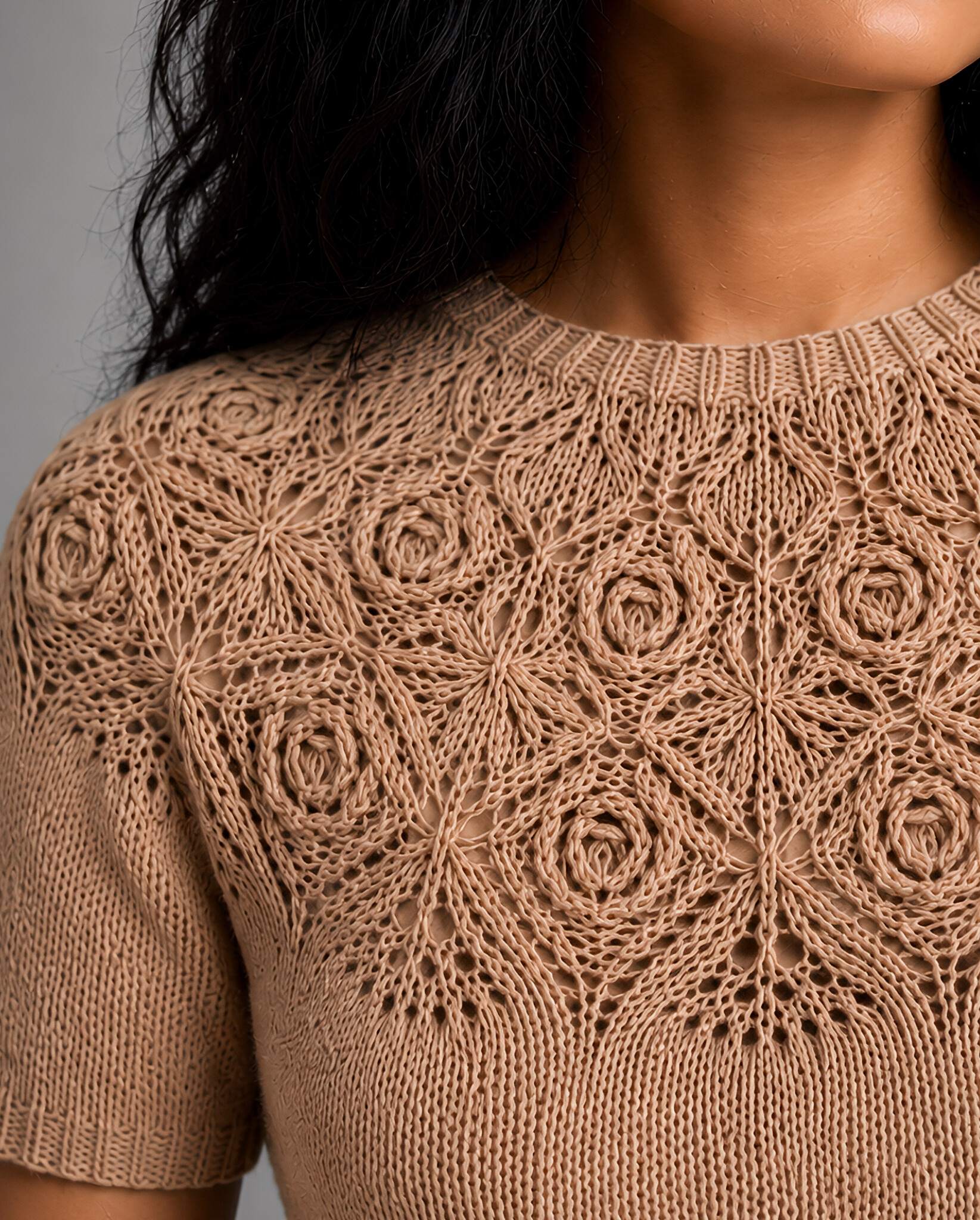 ? Knitting Lace Top ? Pattern link in the comments! ?