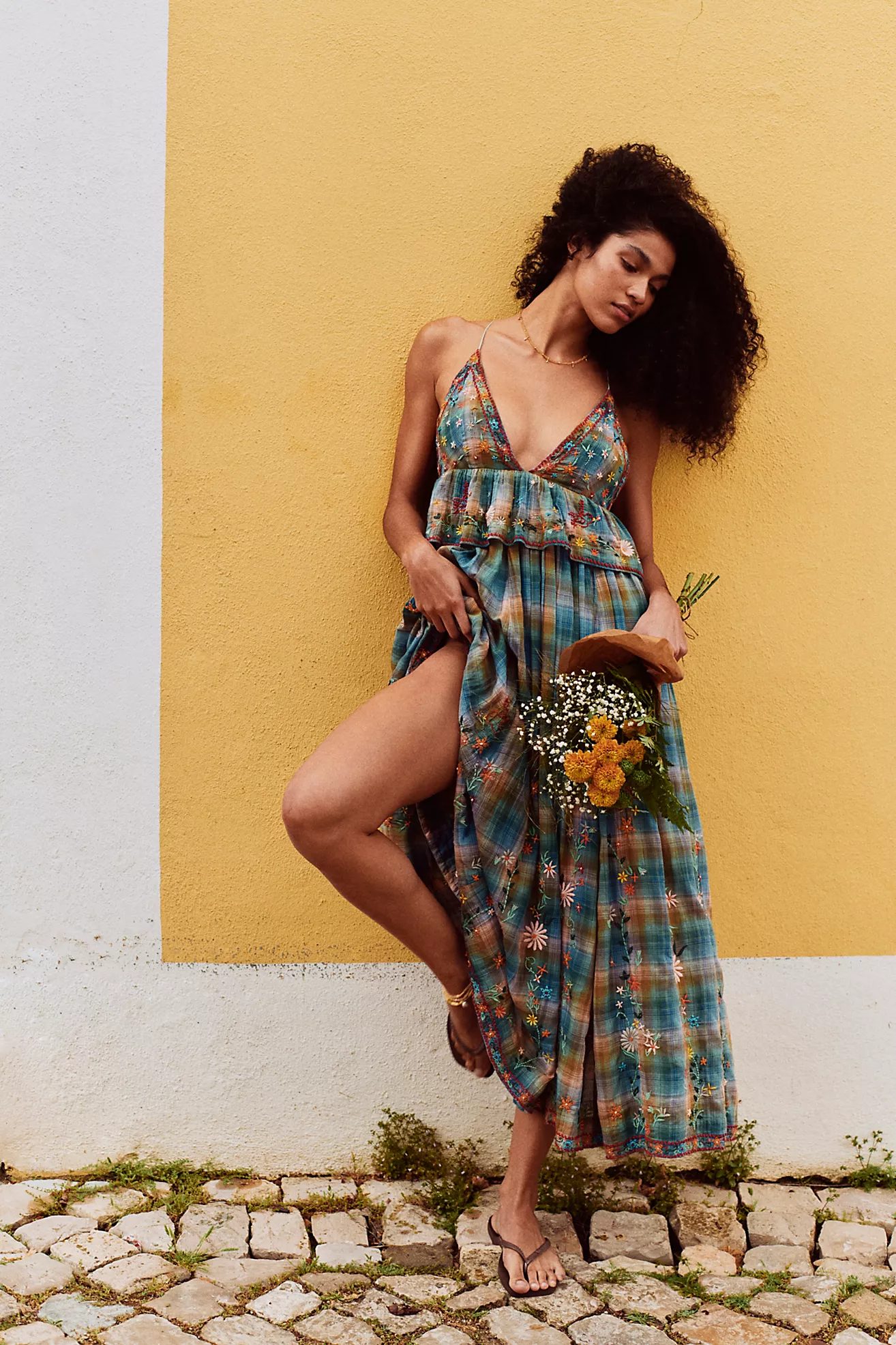 mesh beach dress Sunflower Light Blue Mesh Maxi Dress - US 10