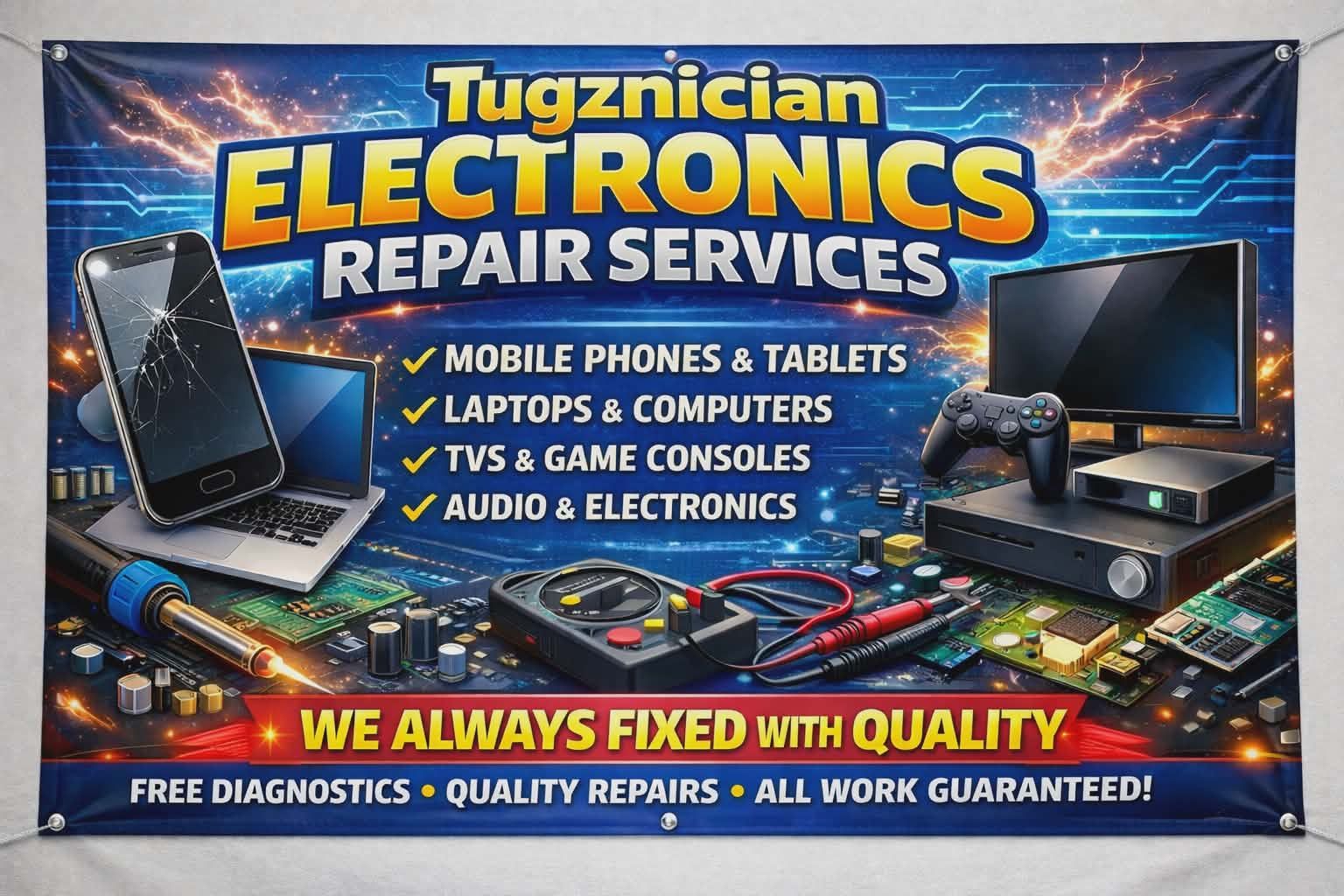 Photo inspiration: Bulk Electronics Repair Services In My Area Reference: Tugznician Electronics Repair Services