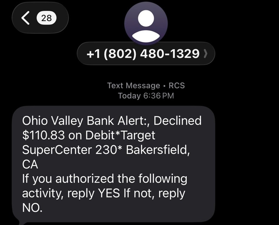 🚨 SCAM ALERT 🚨 Not even the cold... - Ohio Valley Bank | Facebook